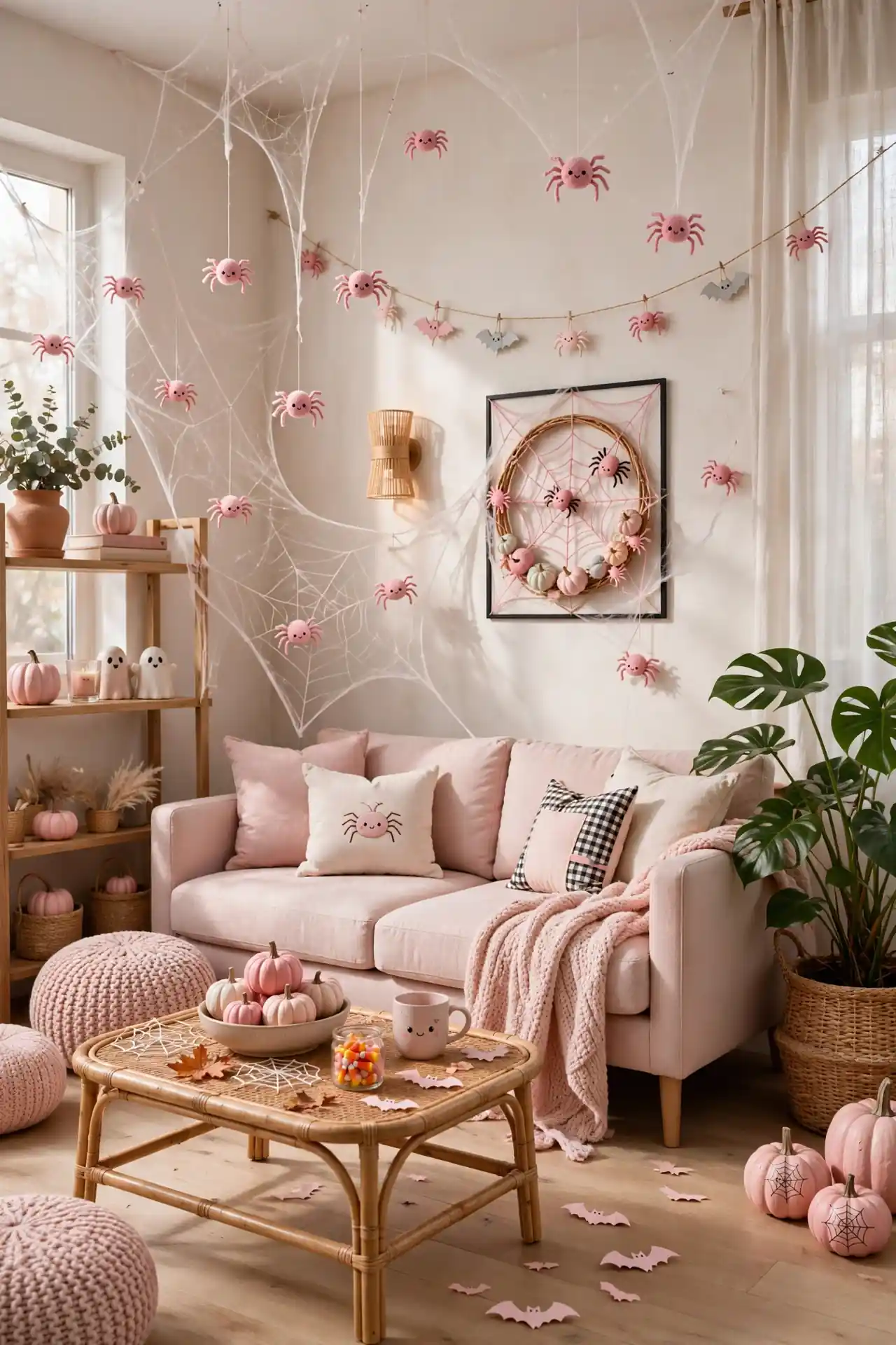 Pink Spider Decor