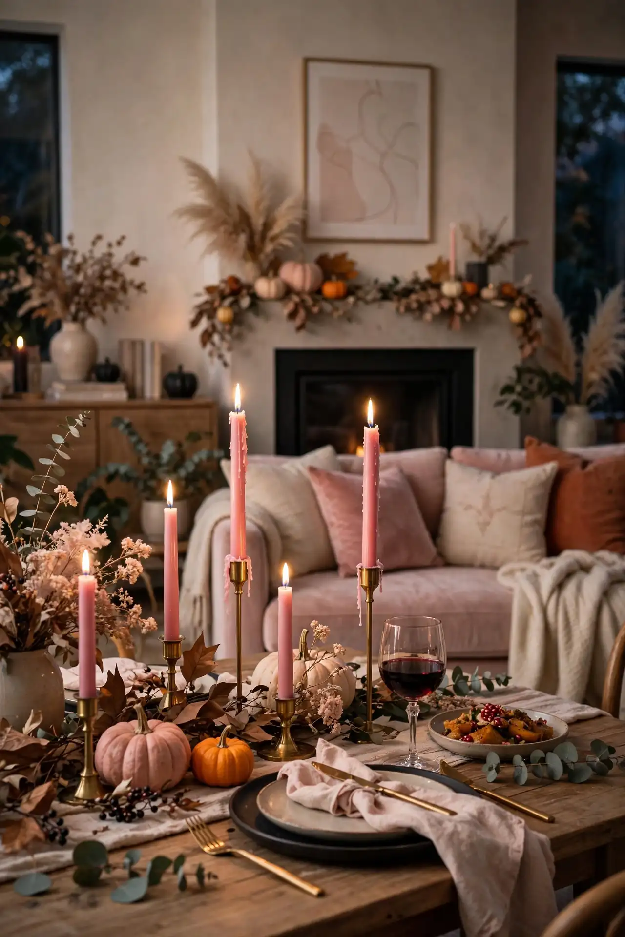 Pink Taper Candles