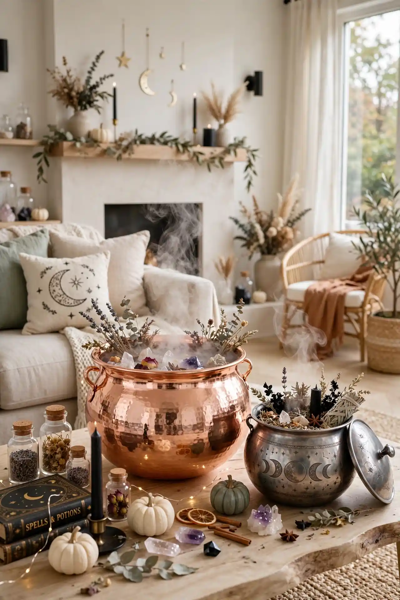 Rose Cauldron Decor