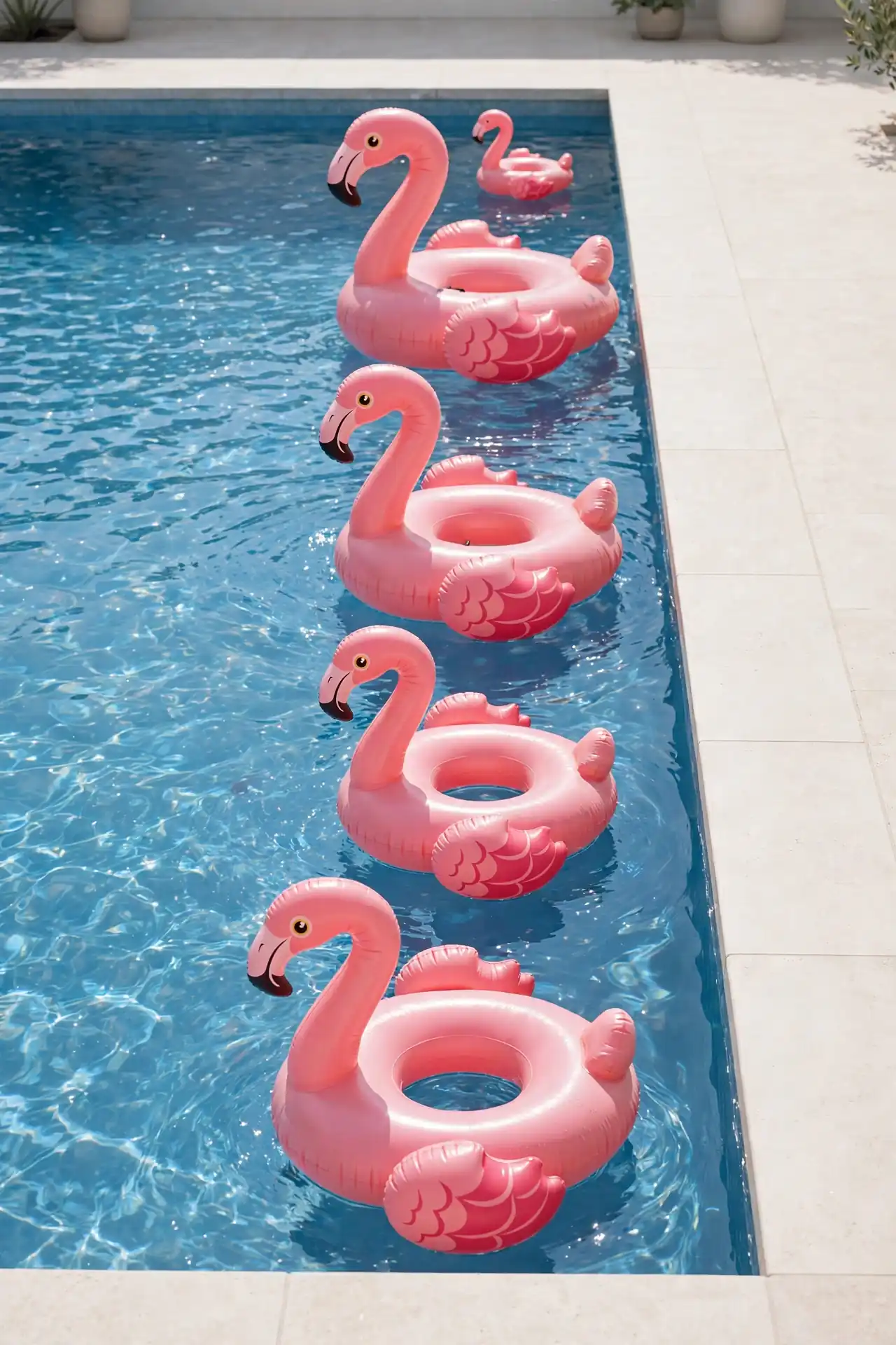 Inflatable Flamingo Row