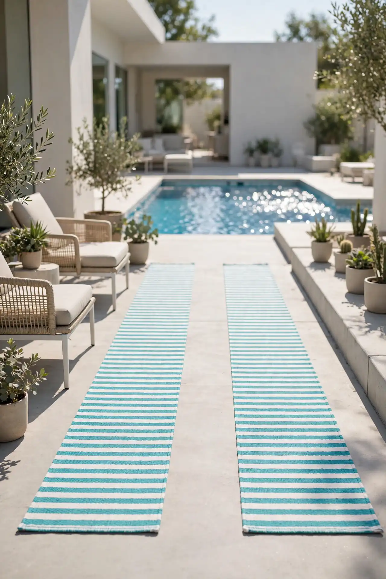 Striped Pool Runners