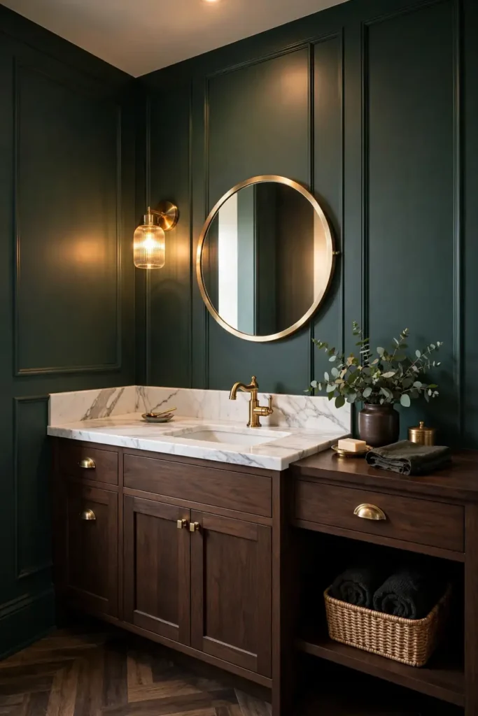 Moody Green Walls