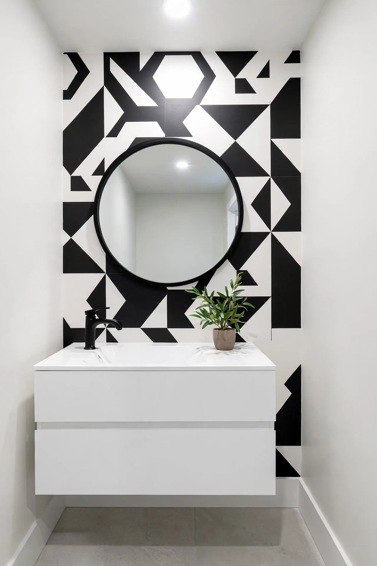 Modern Geometric Feature Wall