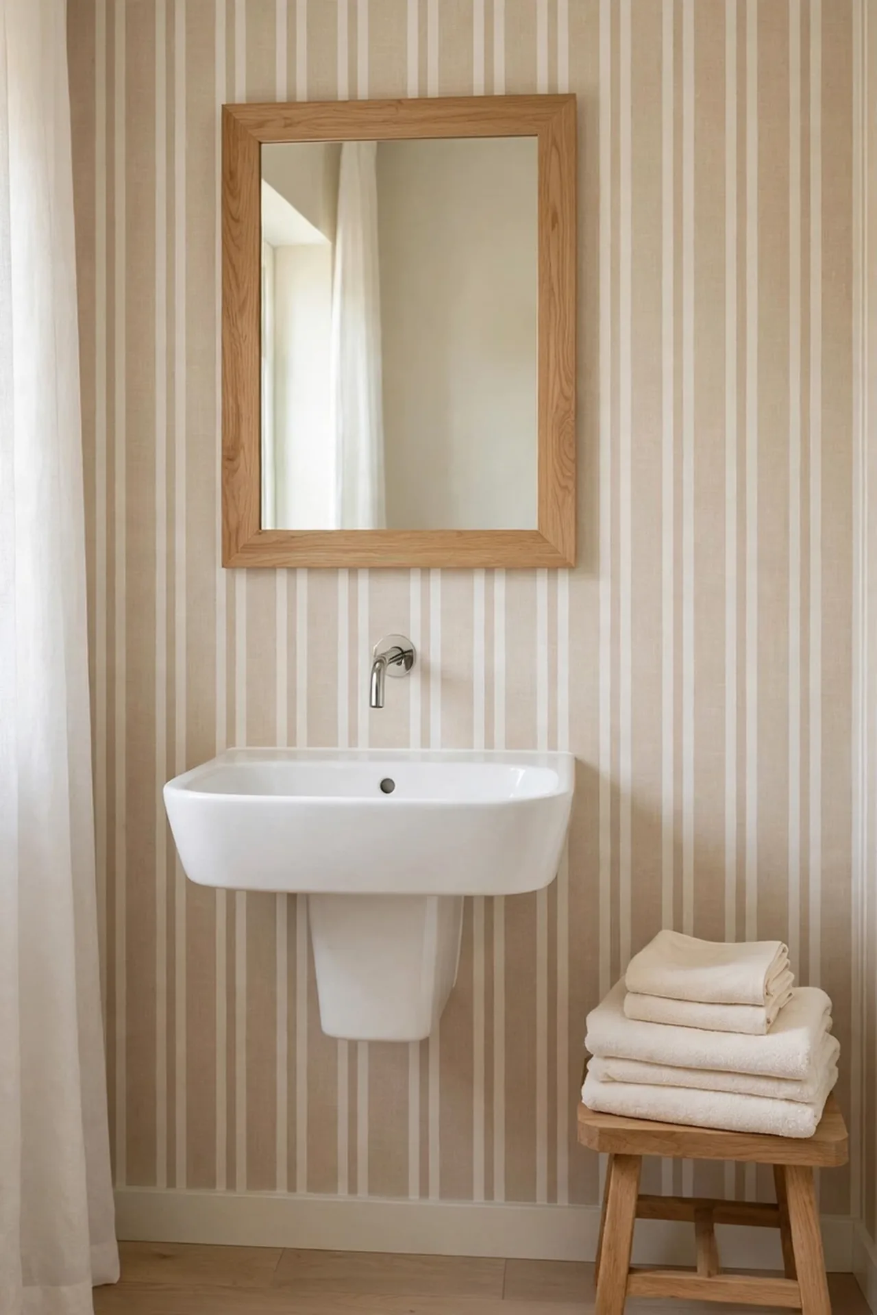 Soft Neutral Stripe Paper
