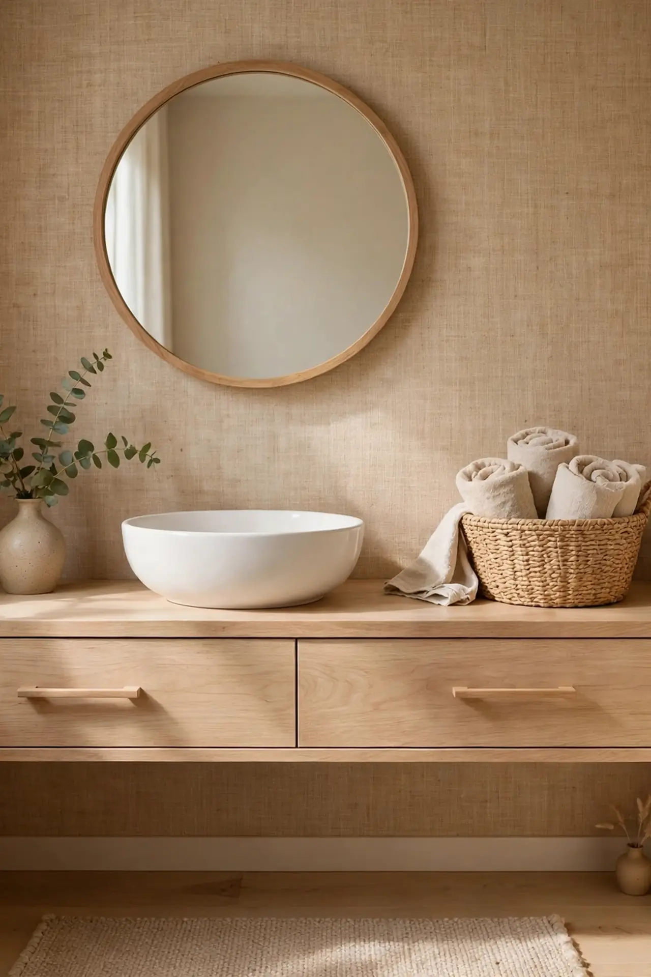 Textured Grasscloth Wallpaper