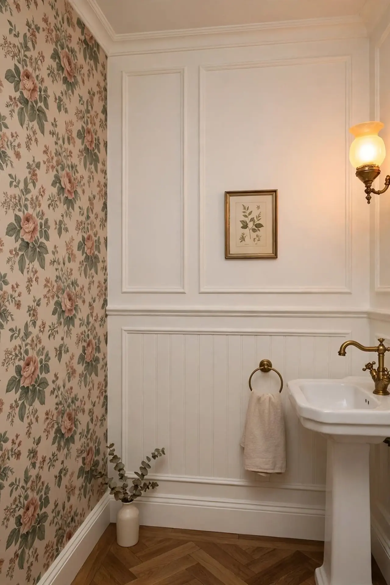 Vintage Floral Accent Wall