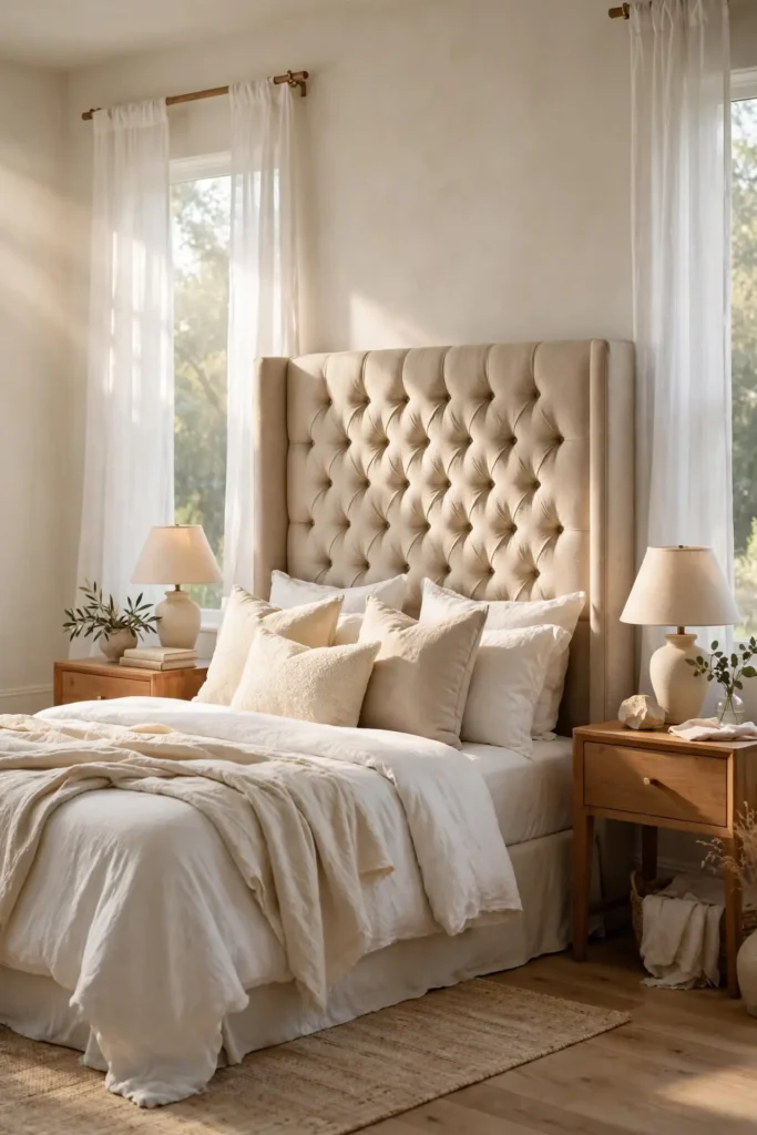 Tufted Linen Headboard