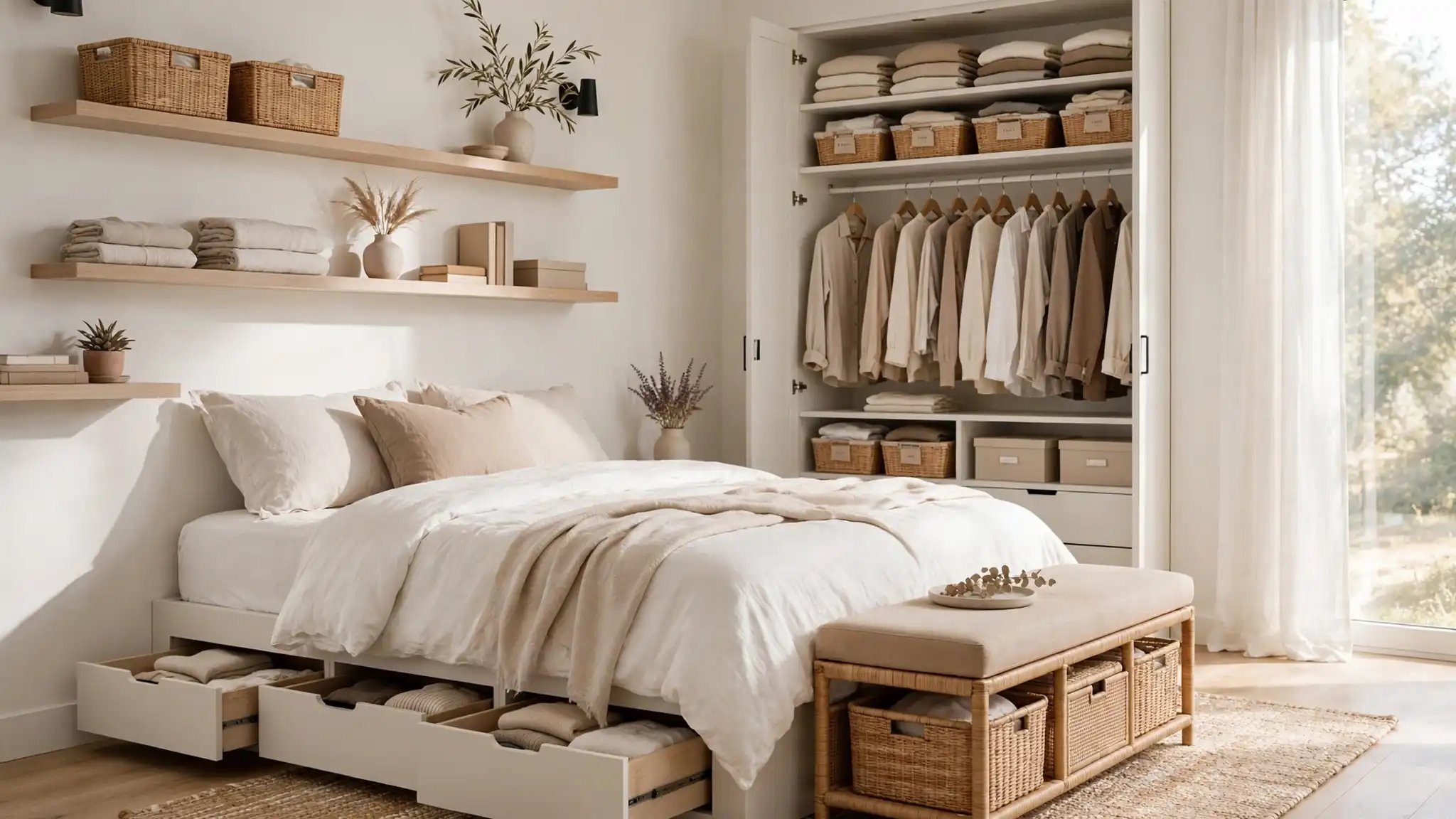 (featured) primary bedroom storage ideas