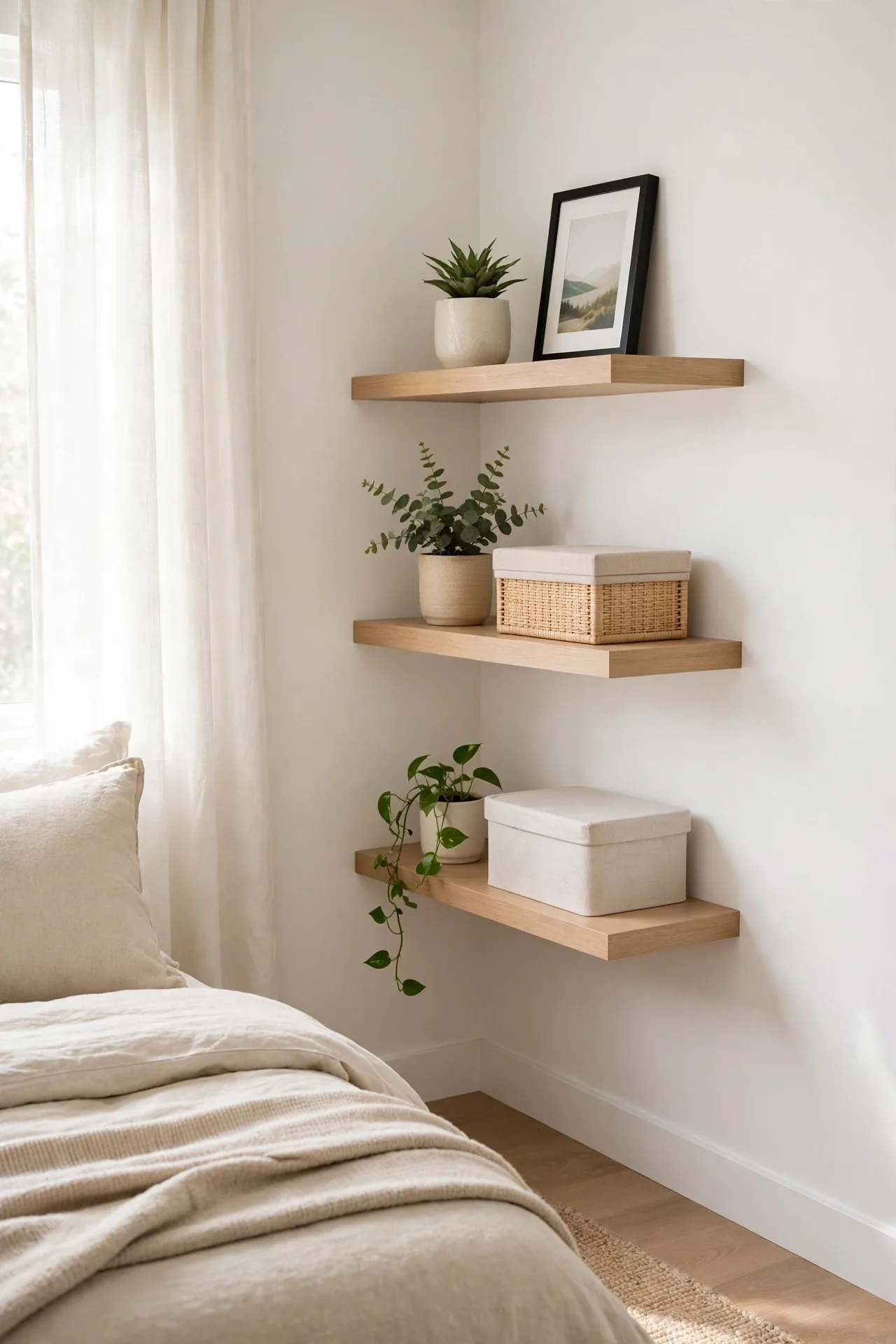 Floating Corner Shelves