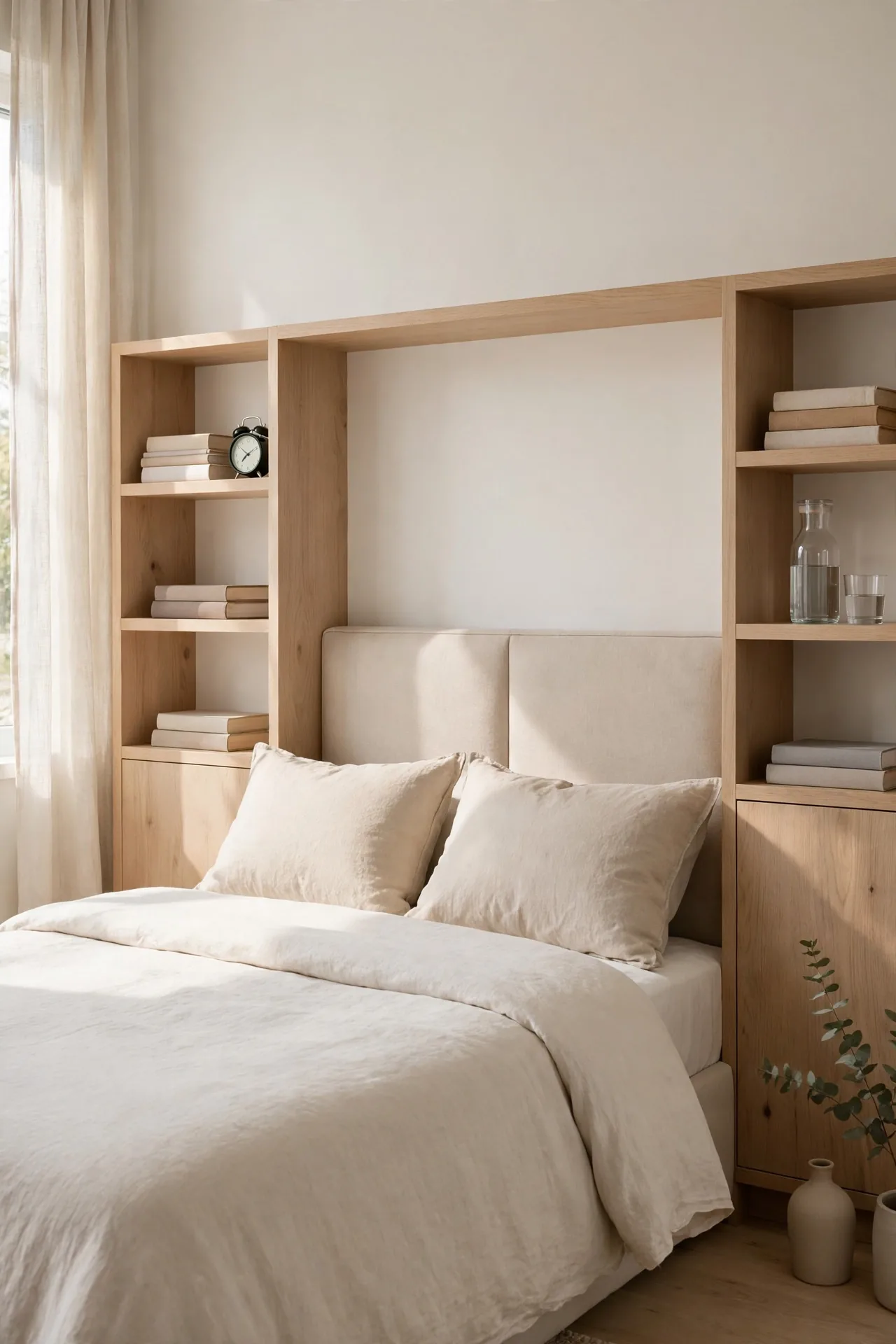 Headboard Shelf Nook