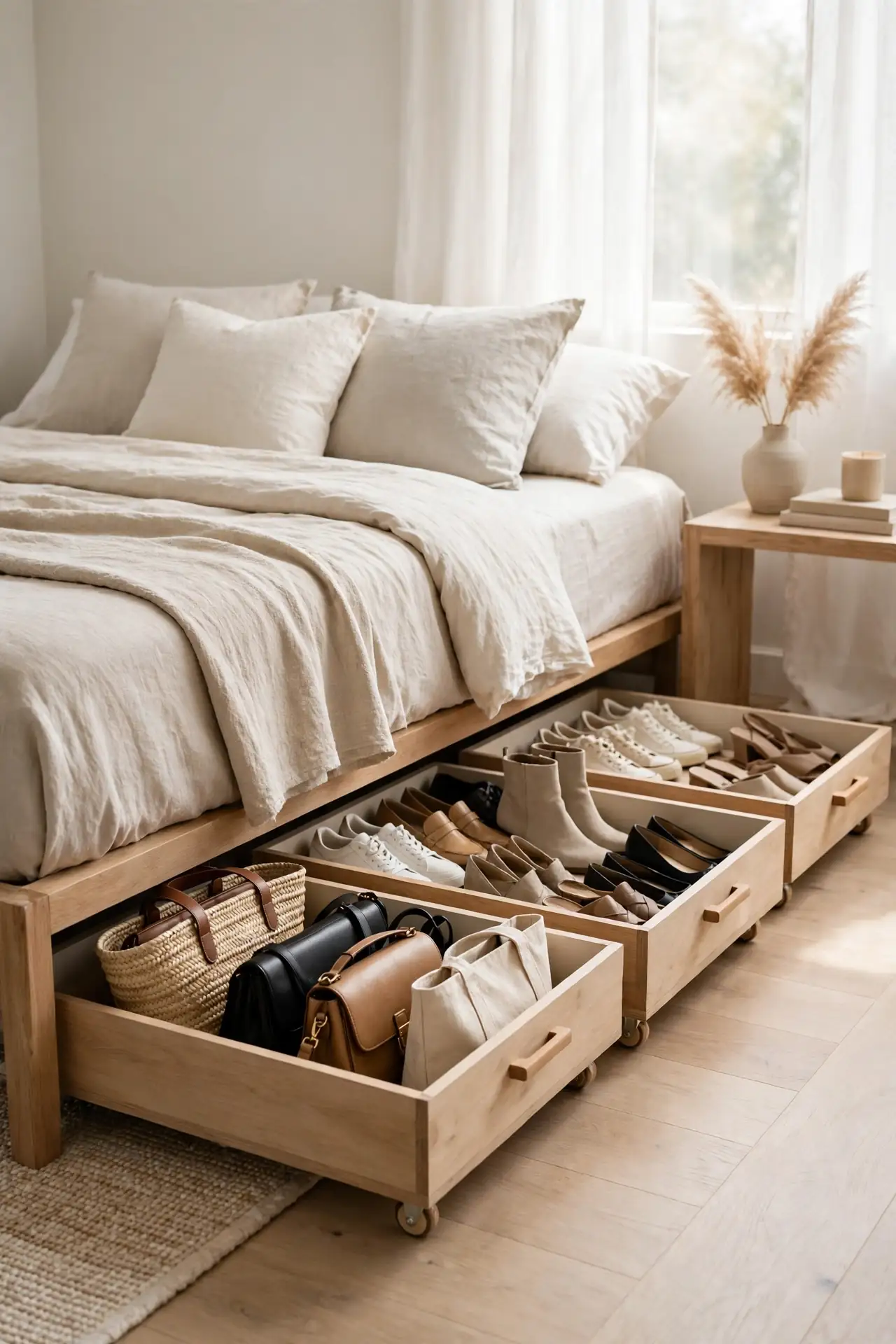 Rolling Under Bed Bins
