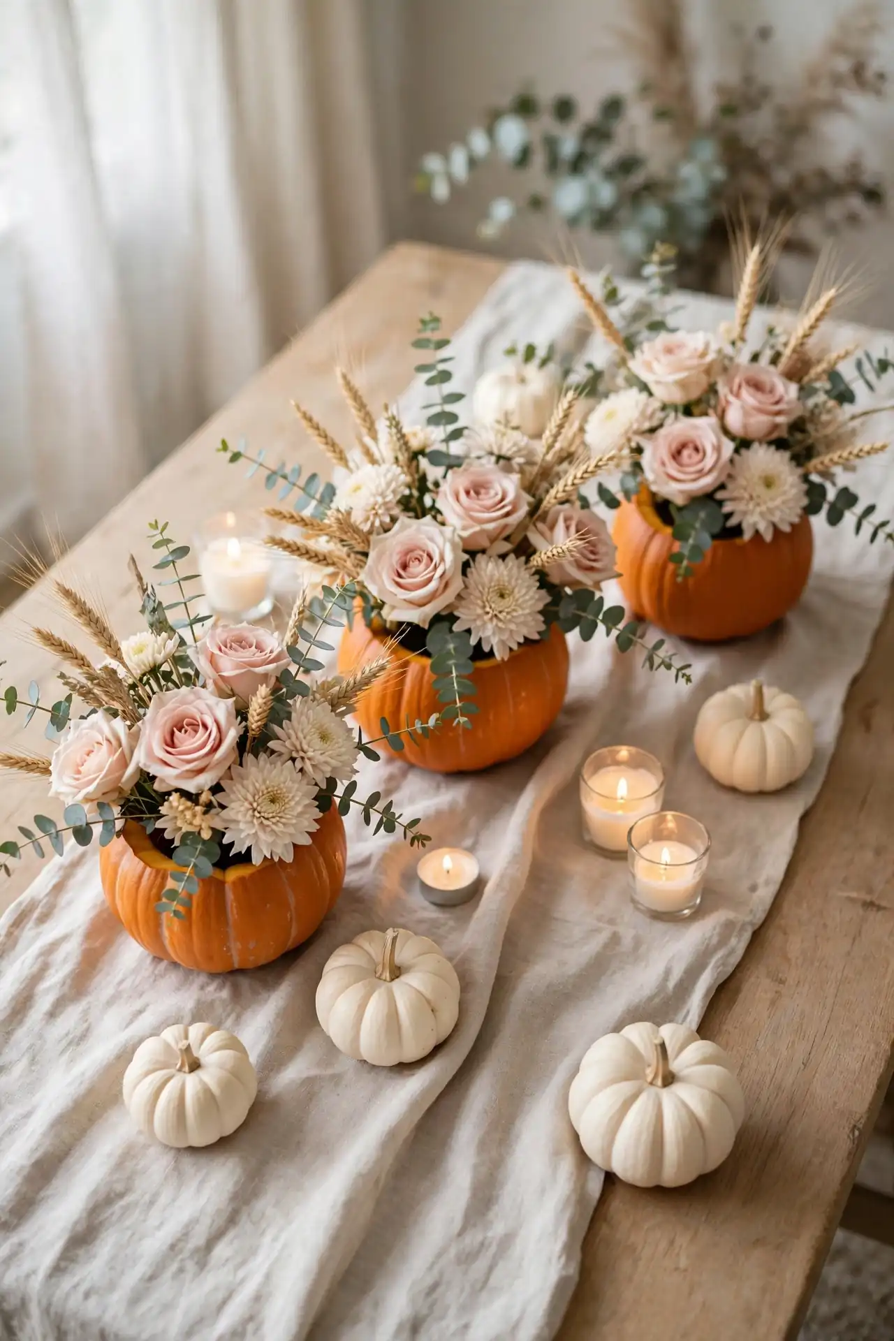 Floral Pumpkin Arrangements