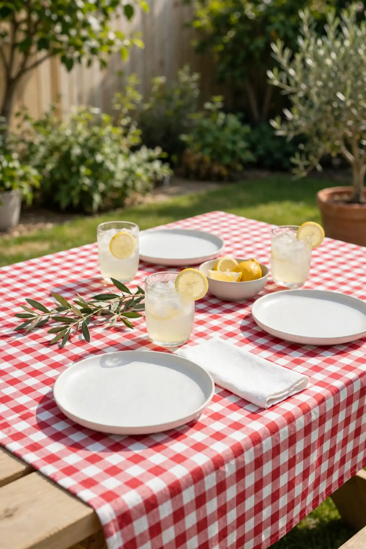 Red Gingham Tablecloth