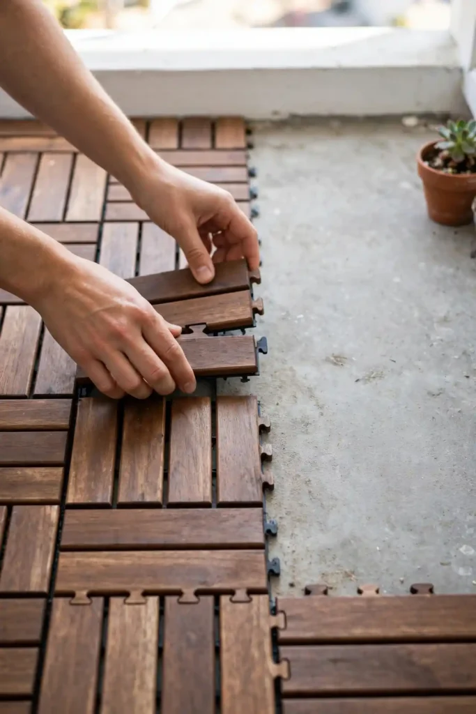 Peel-and-Stick Deck Tiles