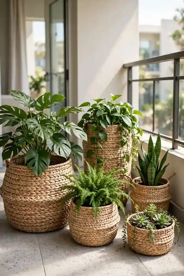 Woven Basket Planters