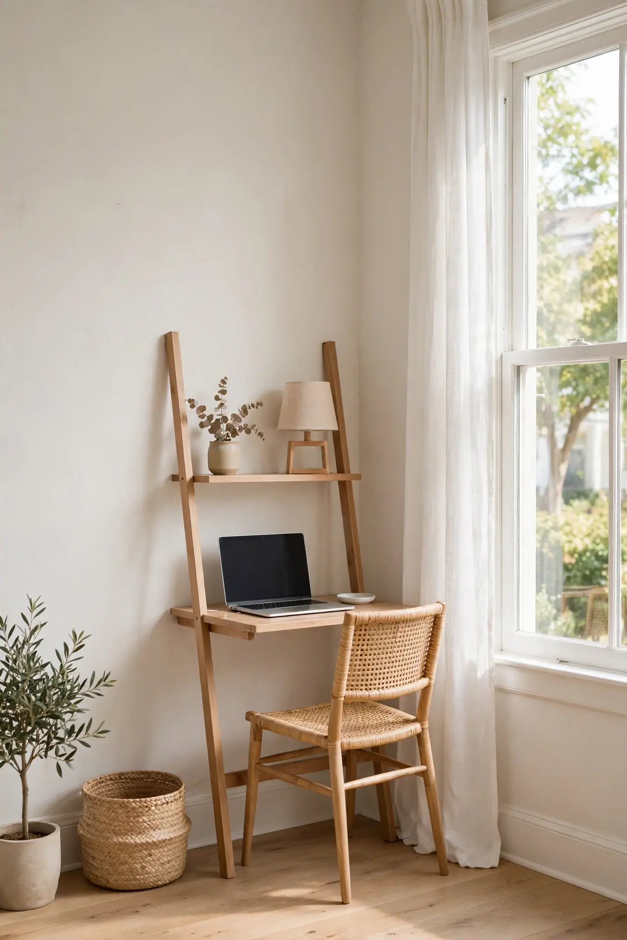 Leaning Desk Setup