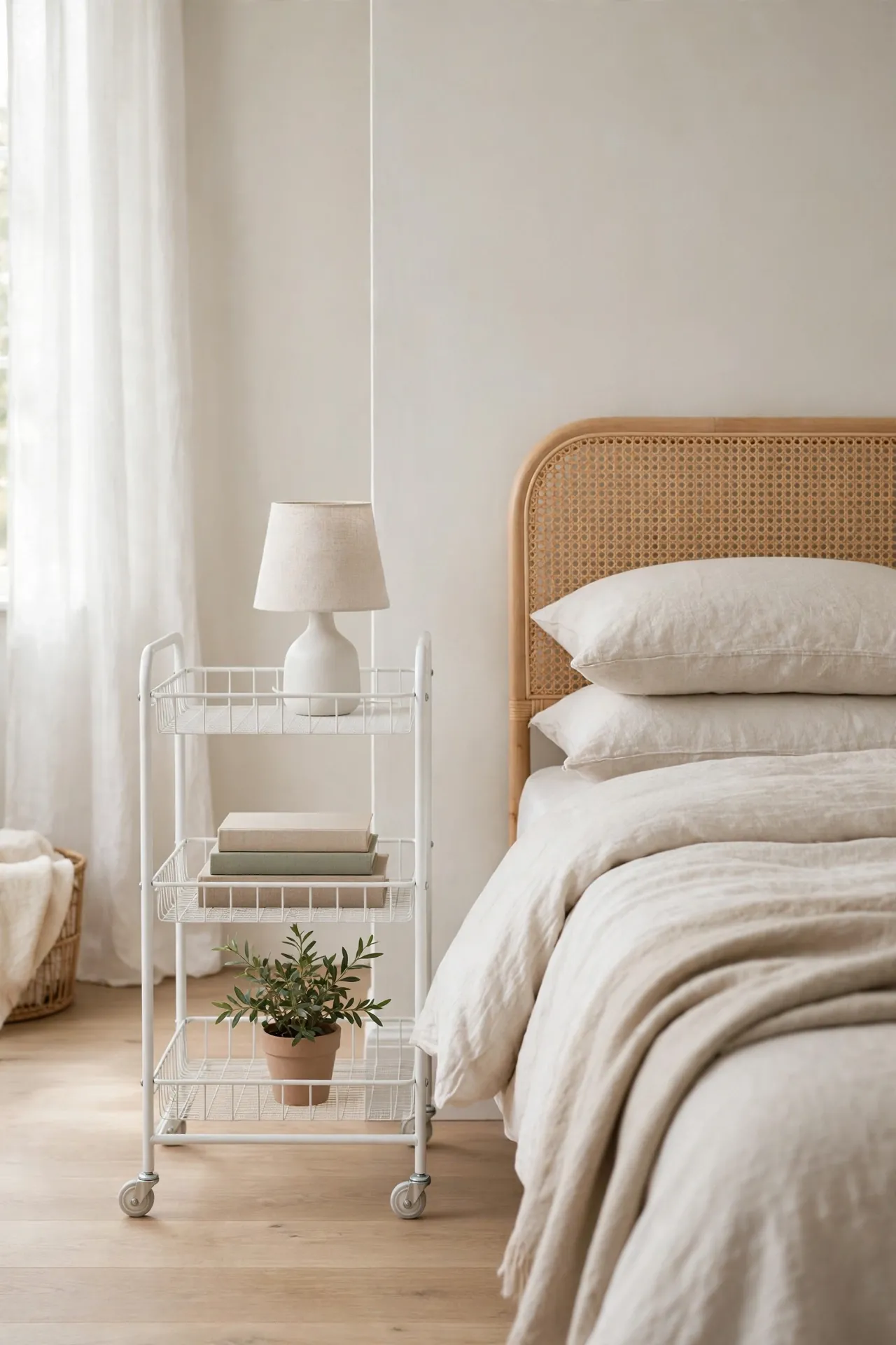 Rolling Cart Nightstand
