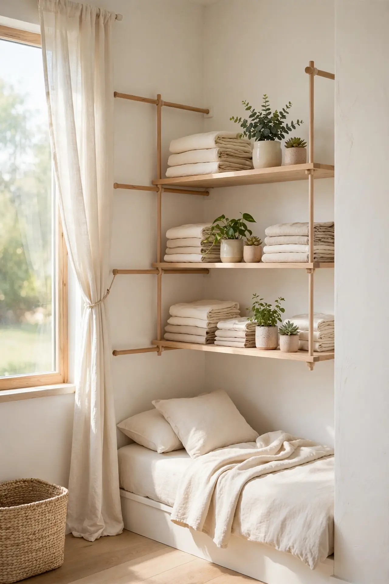 Tension Rod Shelves