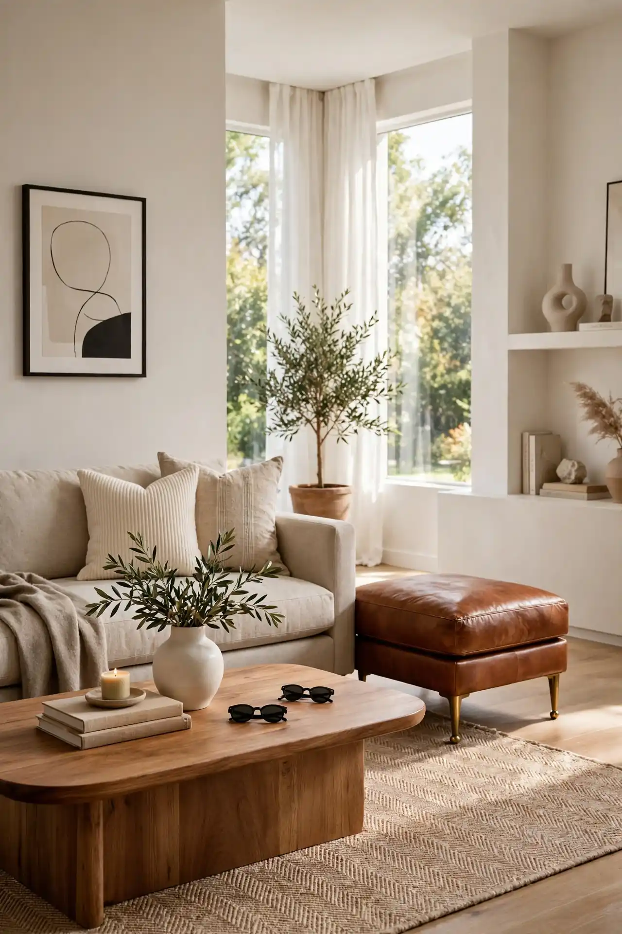 Leather Ottoman Touch