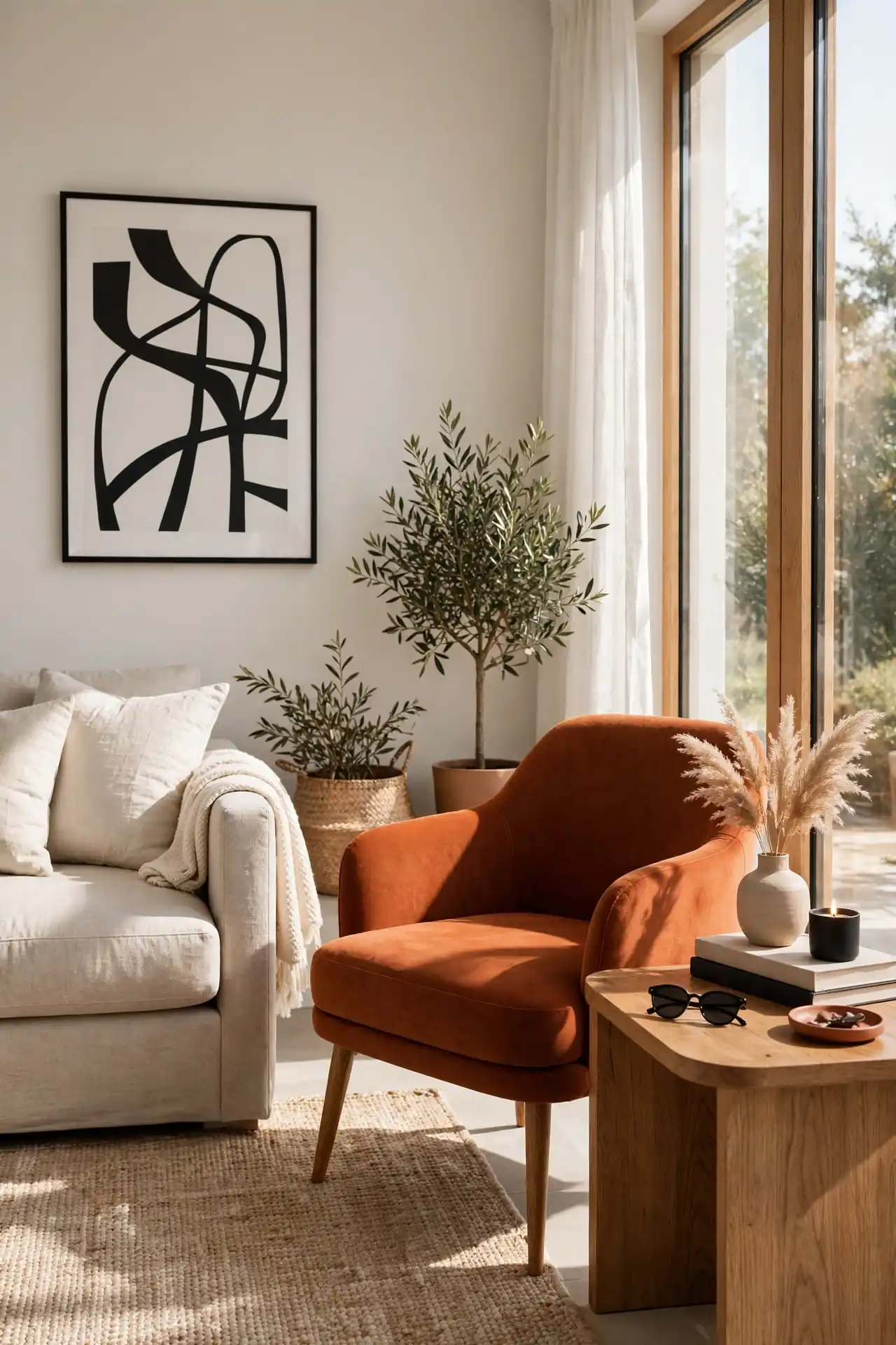 Rust Accent Chair