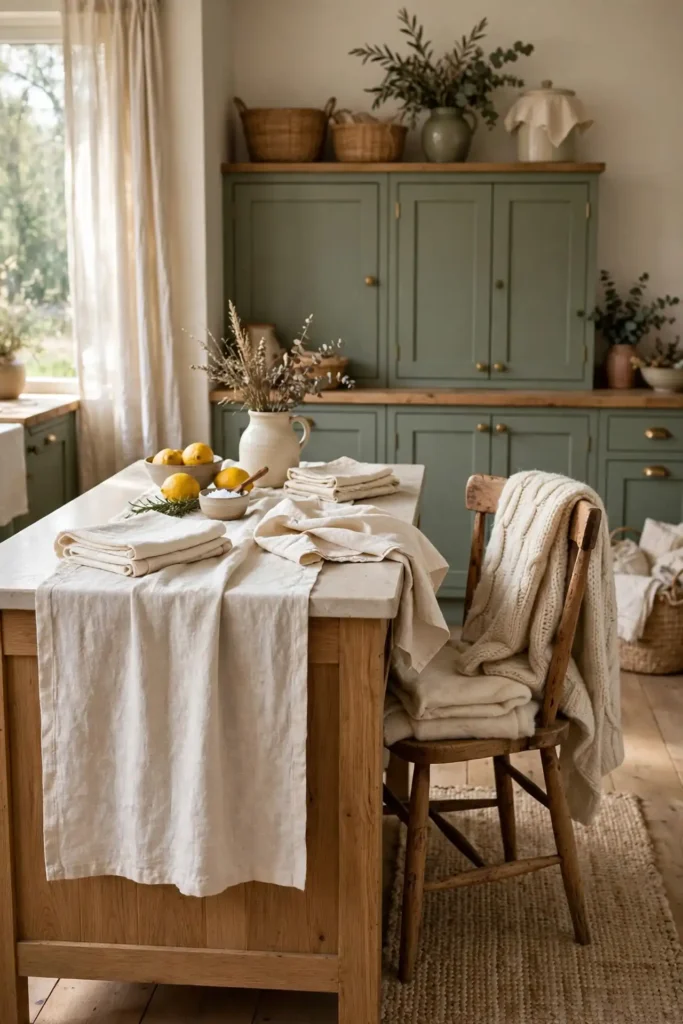 Layered Cream Textiles
