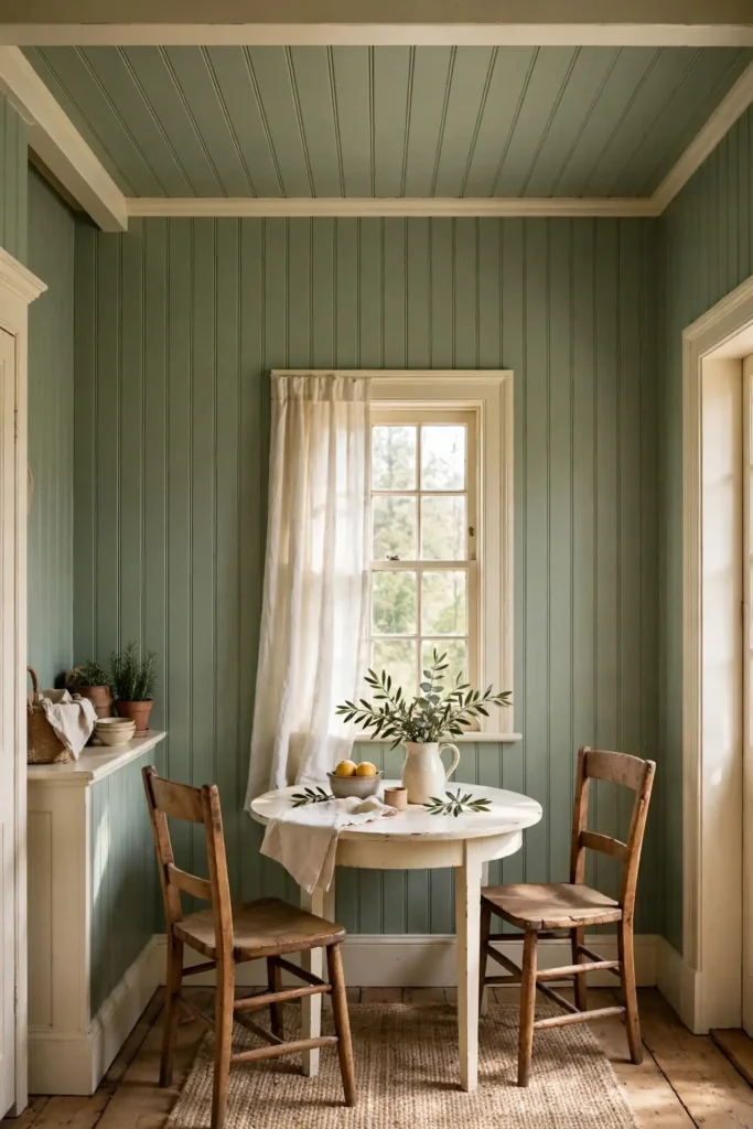 Sage Beadboard Walls