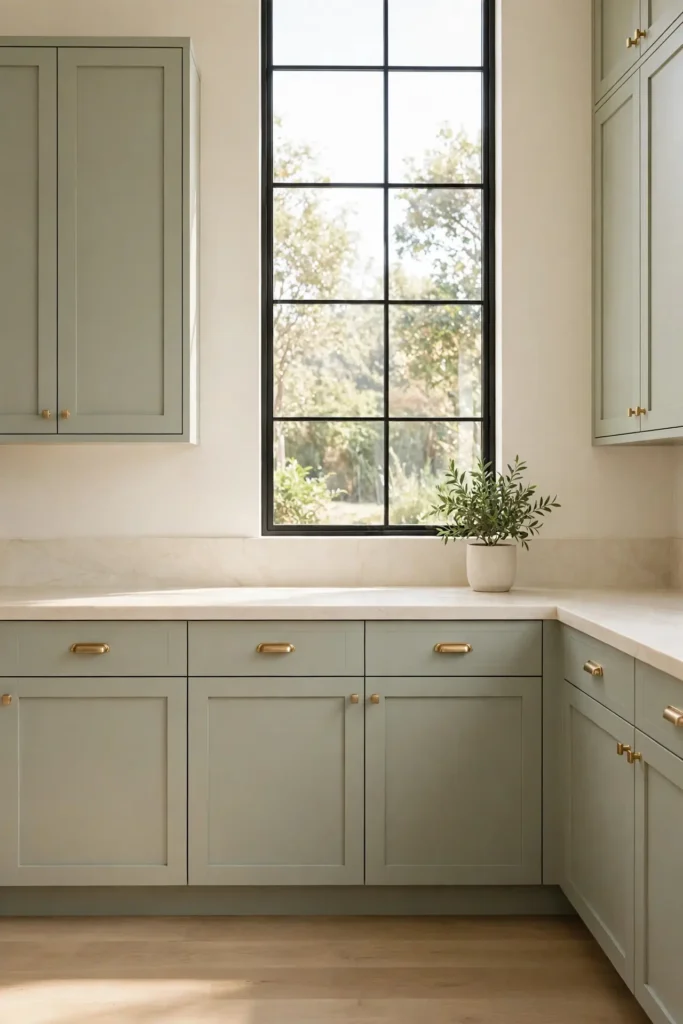 Soft Sage Cabinets