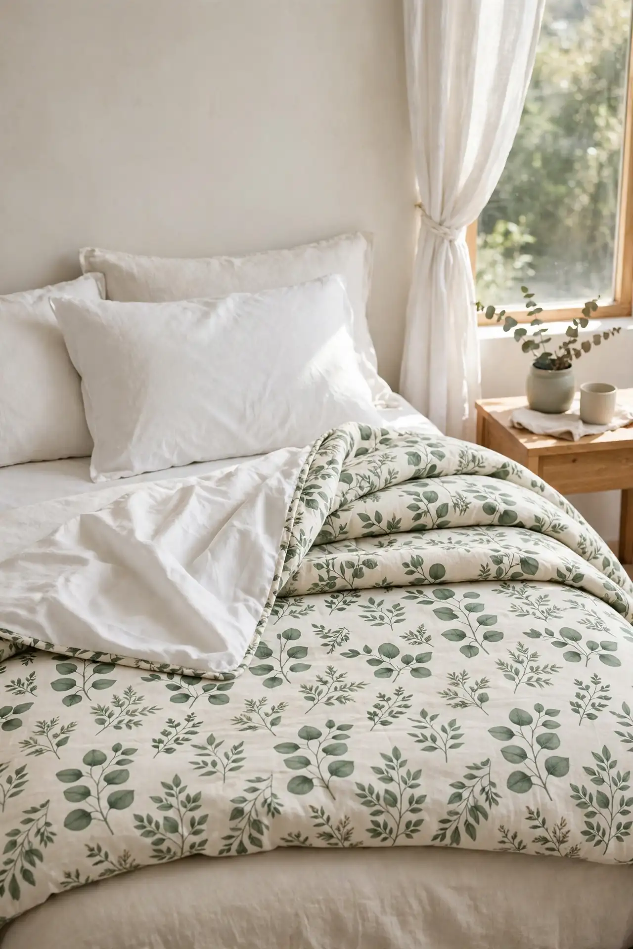 Patterned Green Quilts