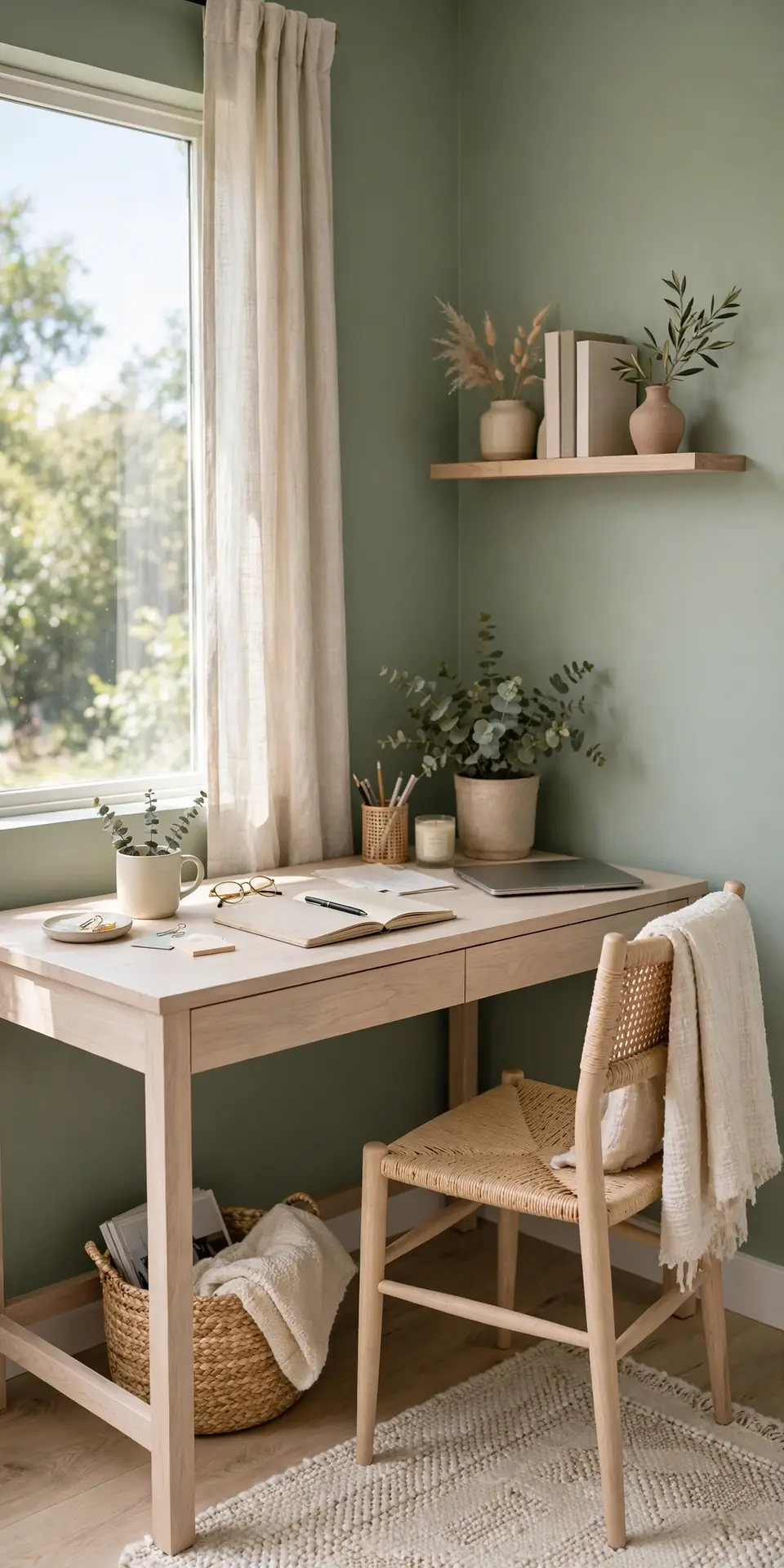 Ash Wood Desk Nook