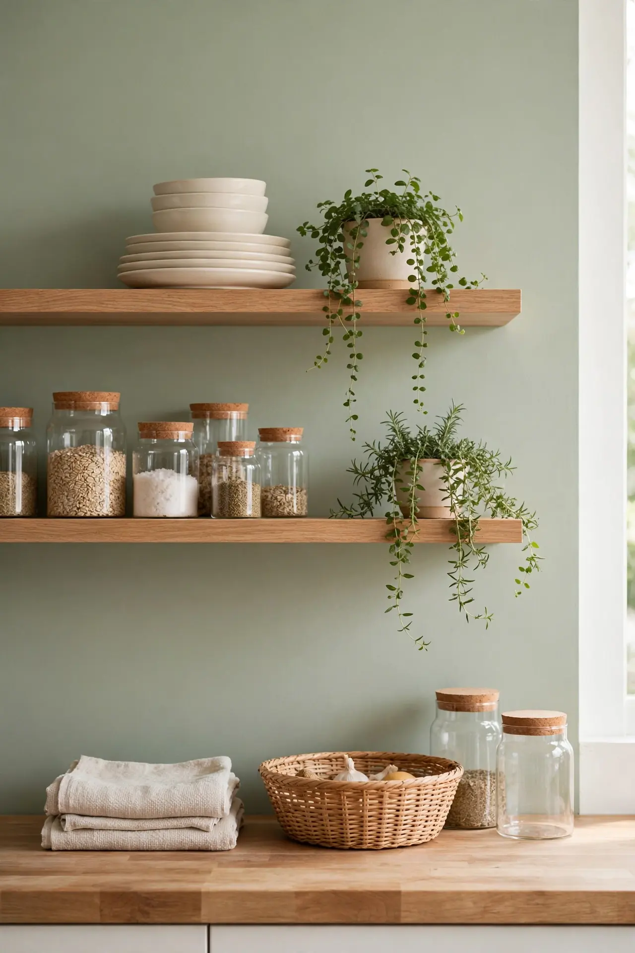 Open Oak Shelving