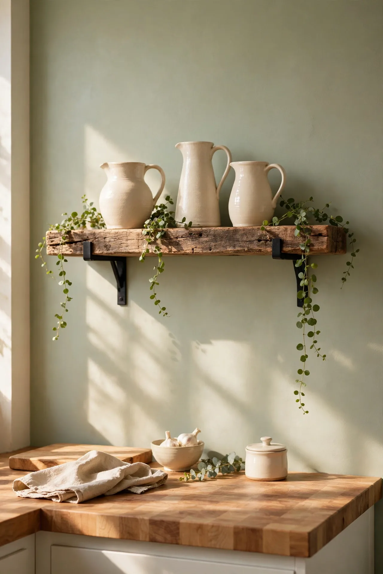 Reclaimed Beam Shelf