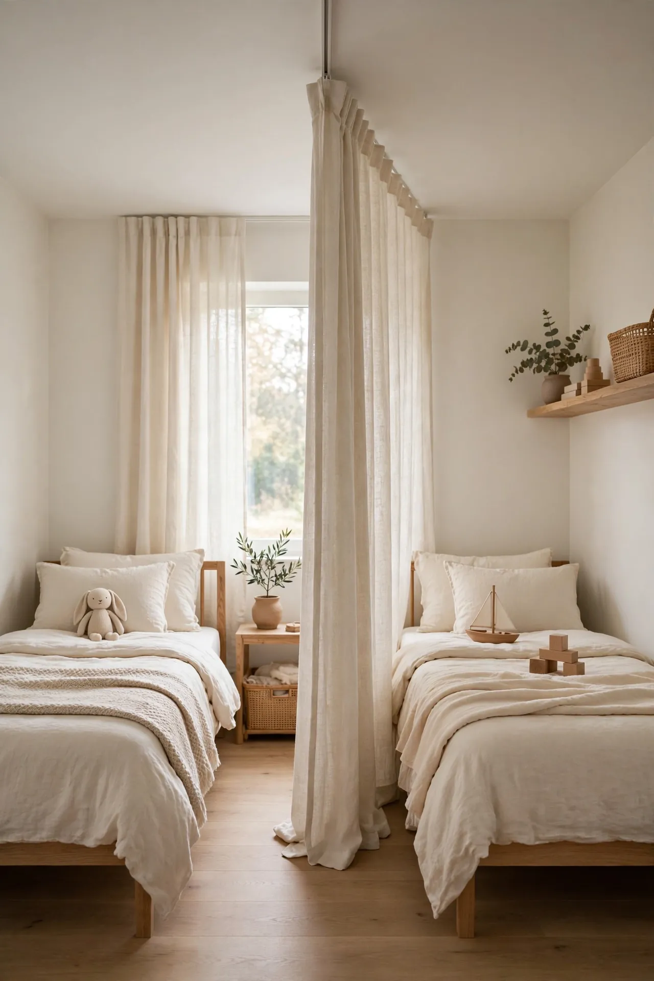 Curtain Divider for shared bedroom ideas for siblings