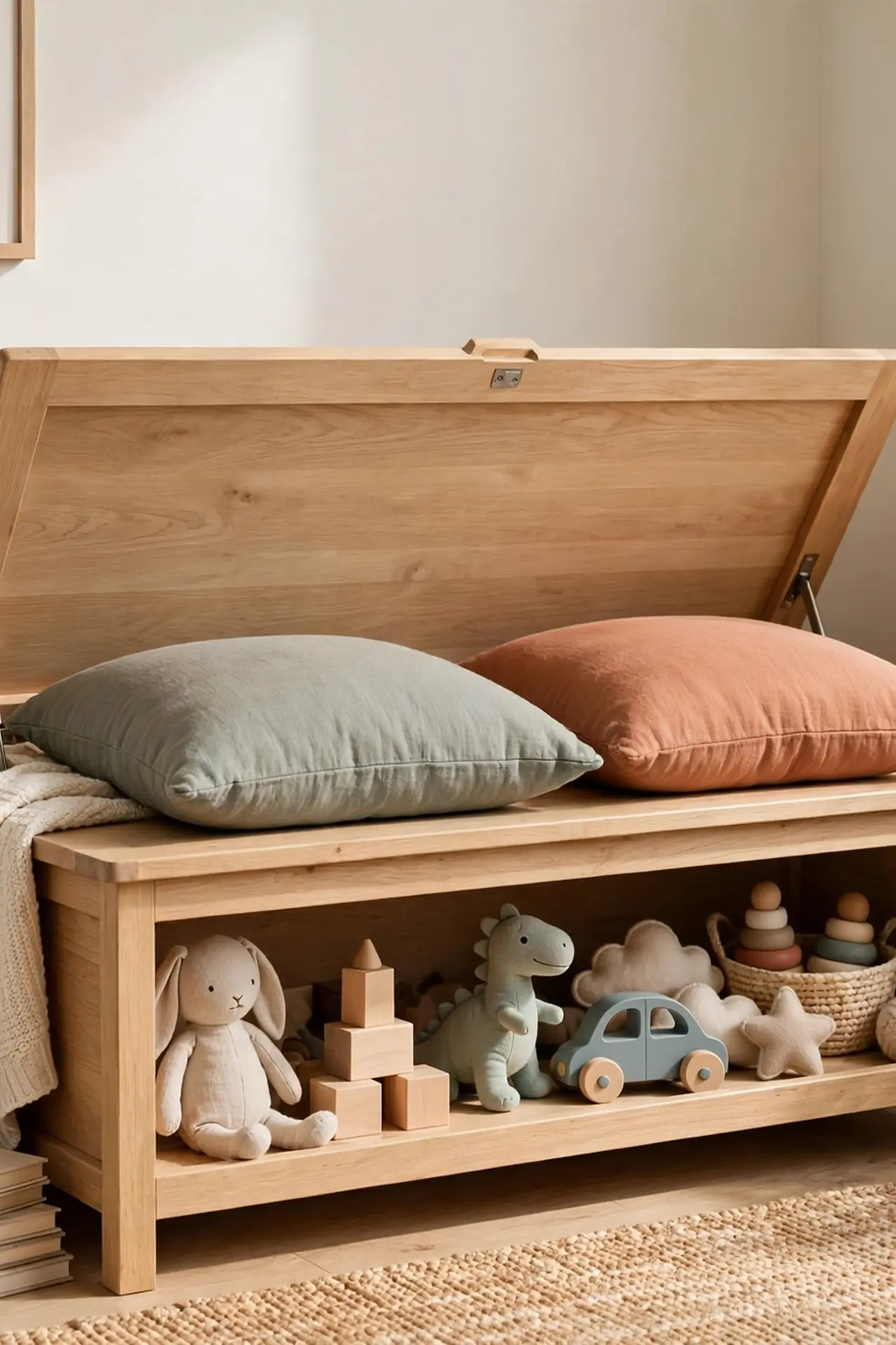 Corner Storage Bench