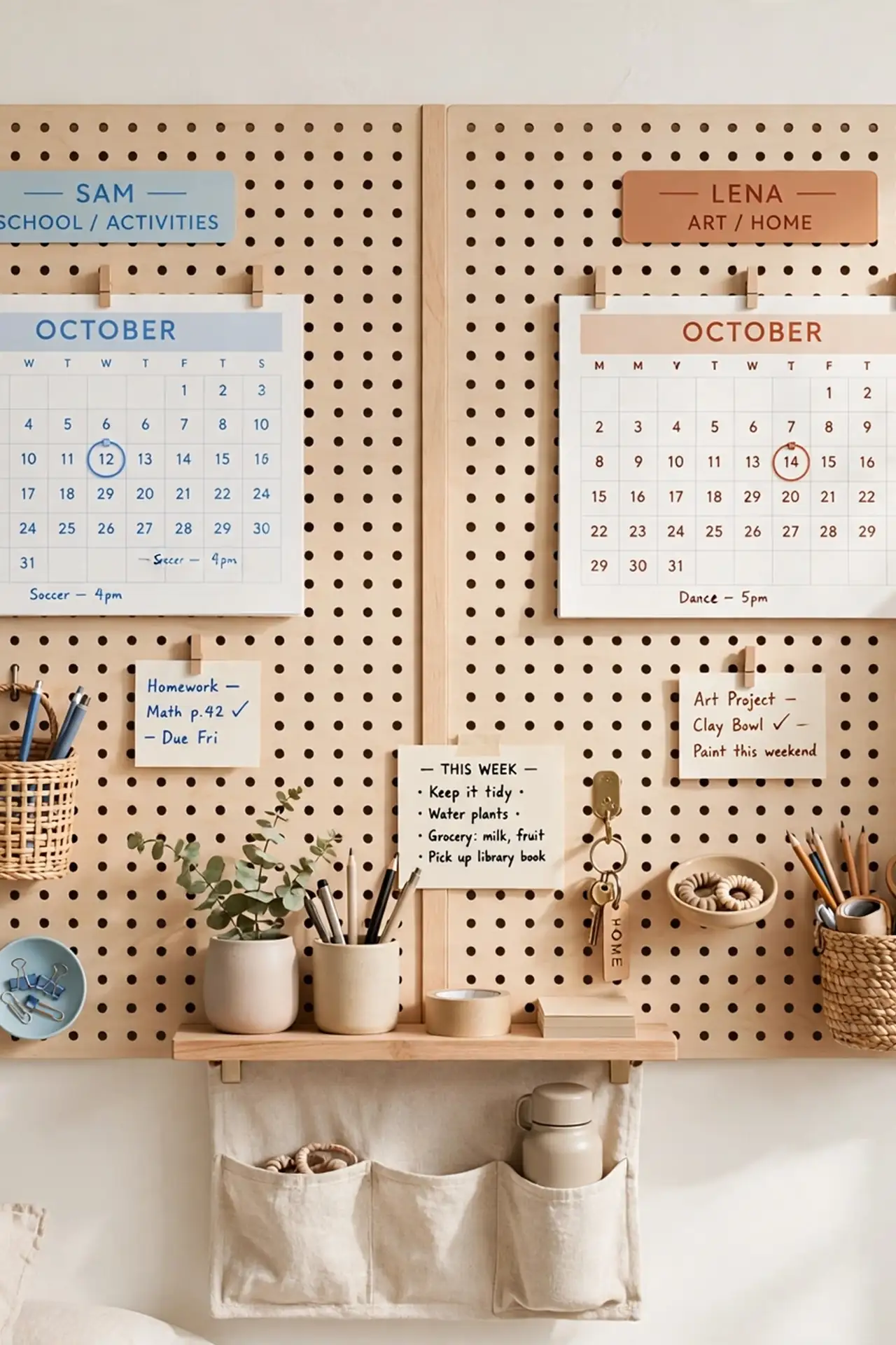 Pegboard Command Center