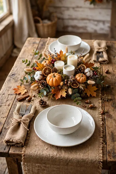 Burlap Table Accents