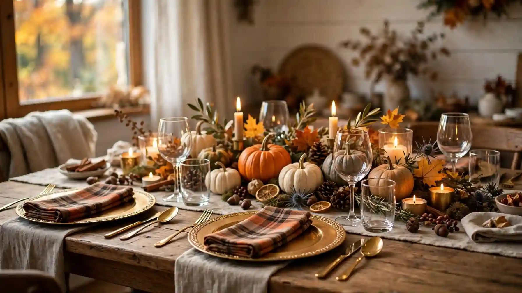 simple fall tablescapes