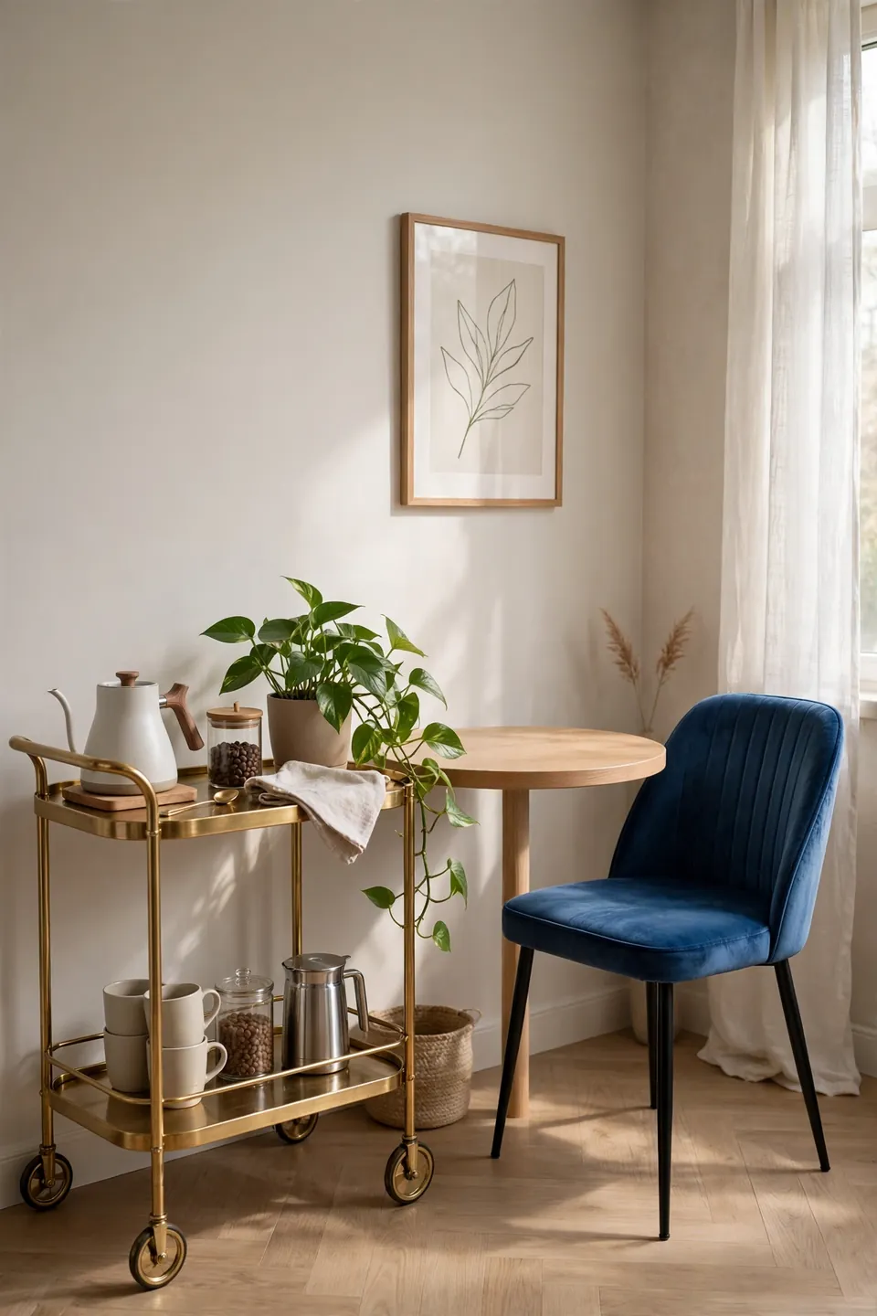 Corner Bar Cart