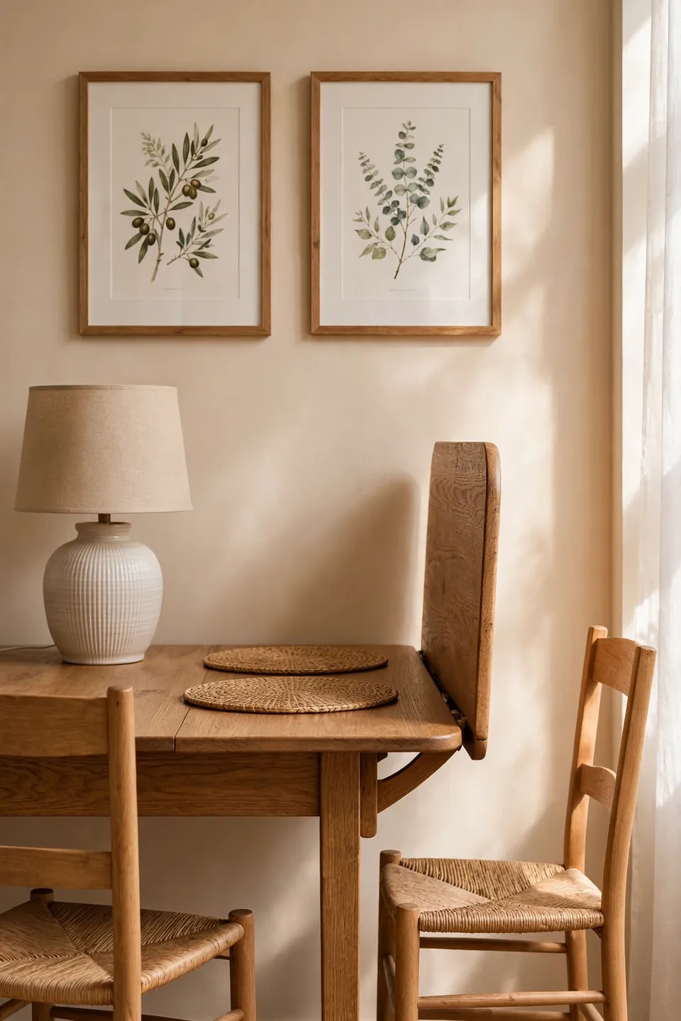 Oak Drop-Leaf Table