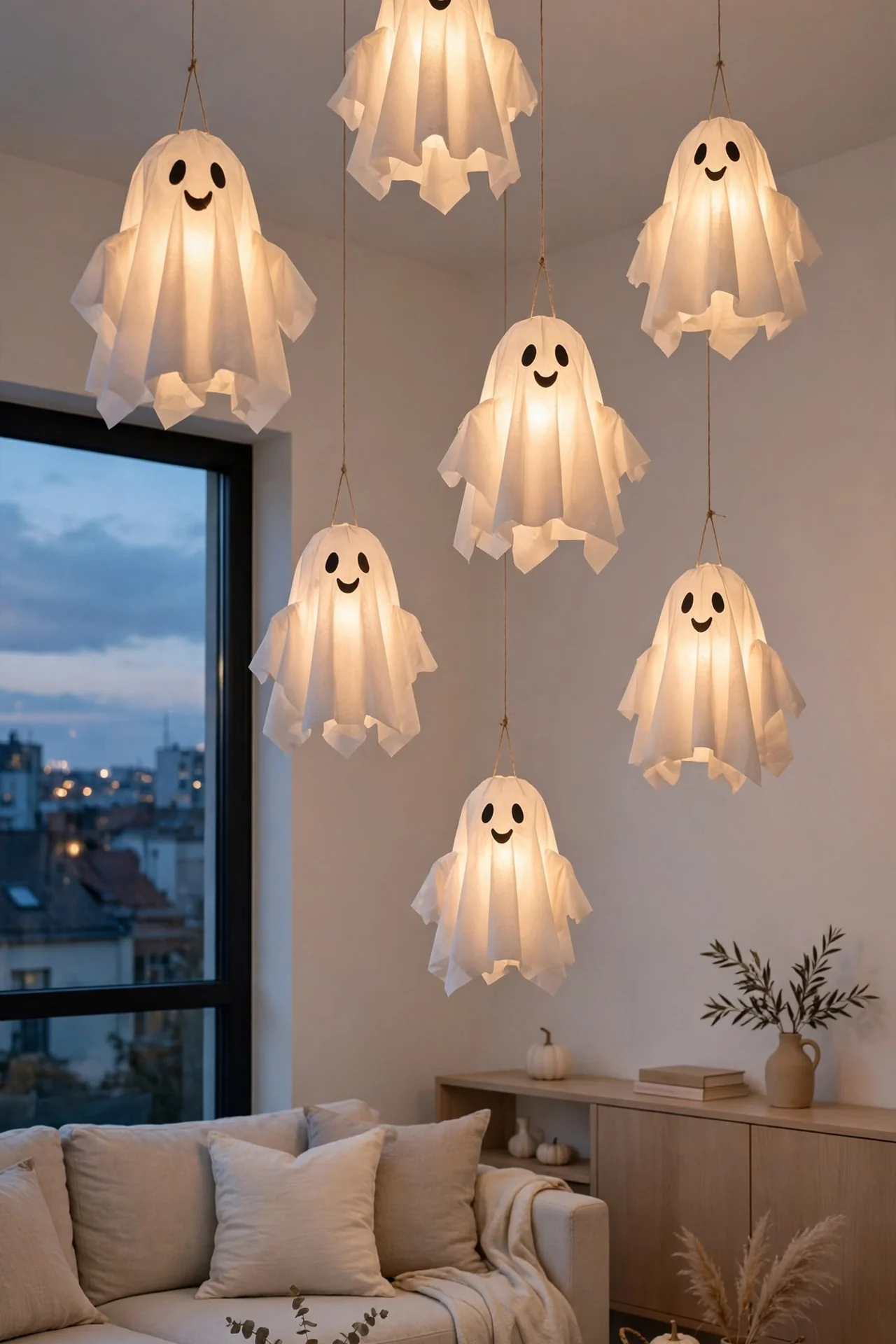 Floating Ghost Lanterns
