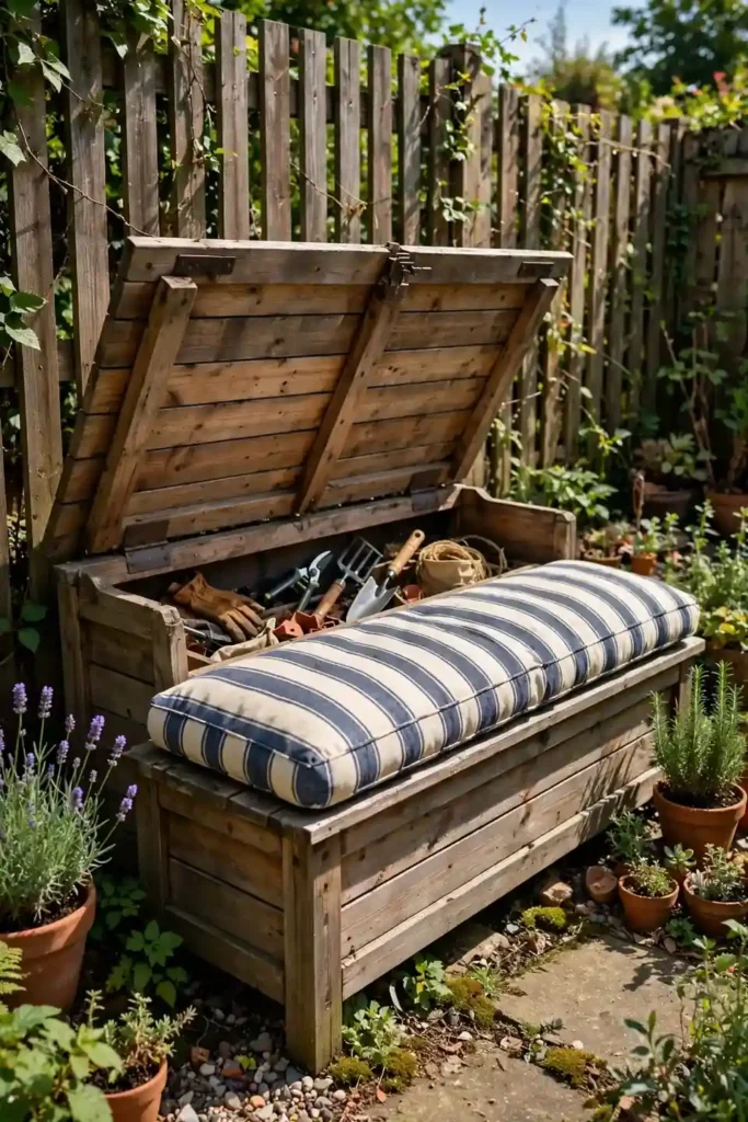 Cushioned Bench Storage