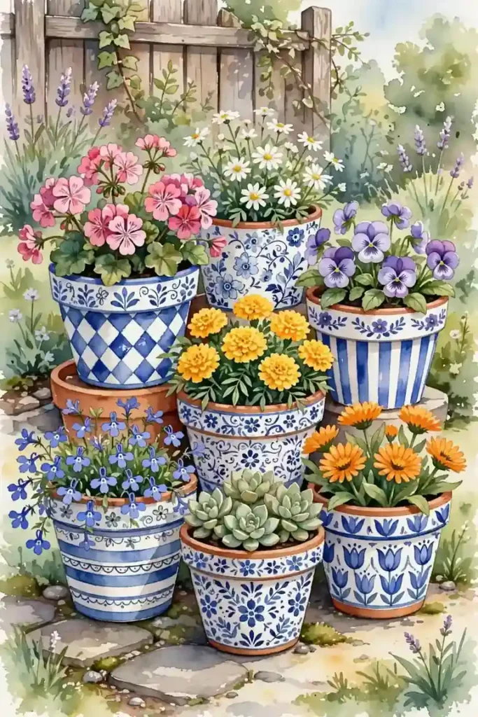 Painted Pot Cluster