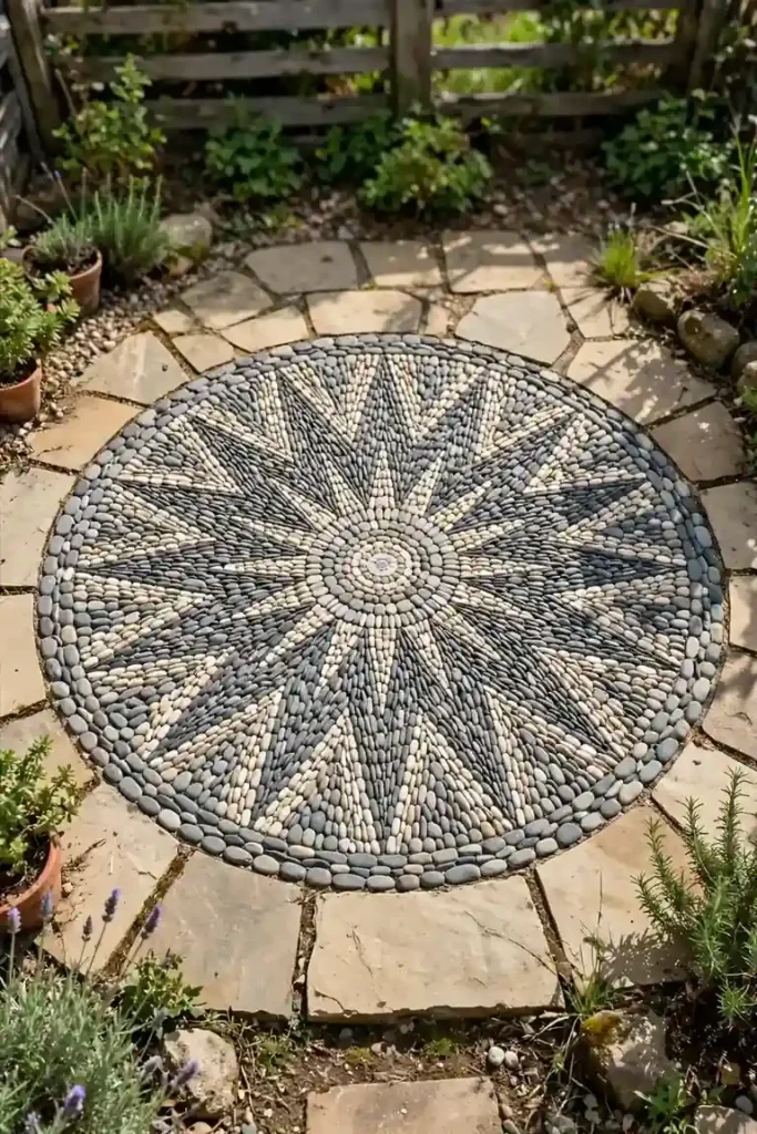 Pebble Mosaic Medallion
