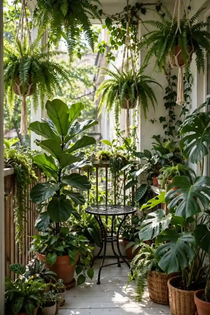 Green small balcony makeover ideas for apartments