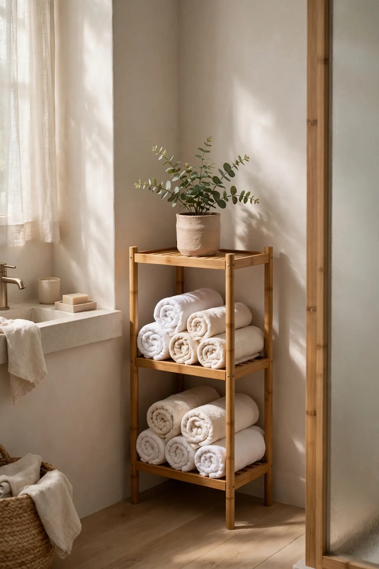 Tiered Towel Storage
