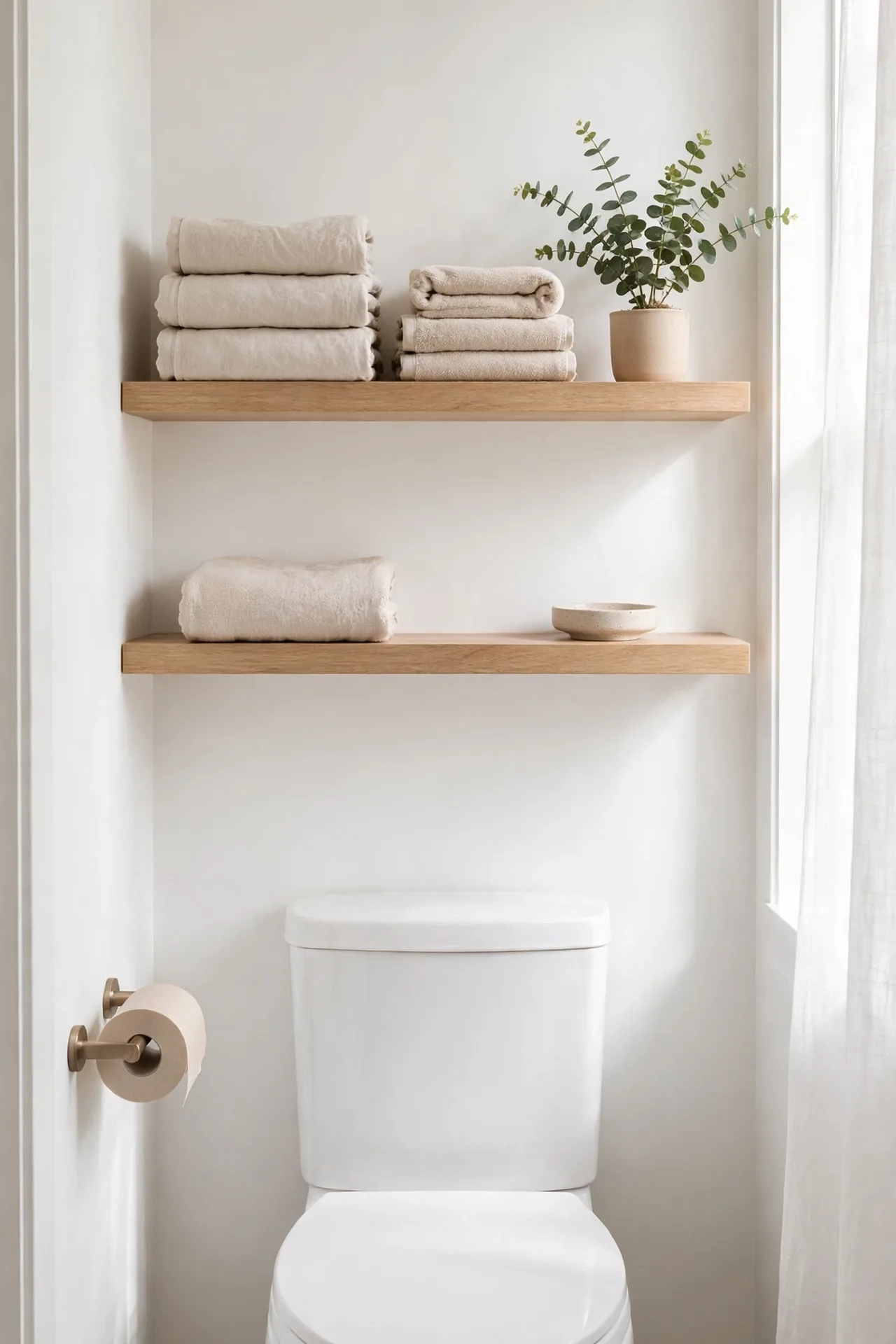 Floating Oak Shelves