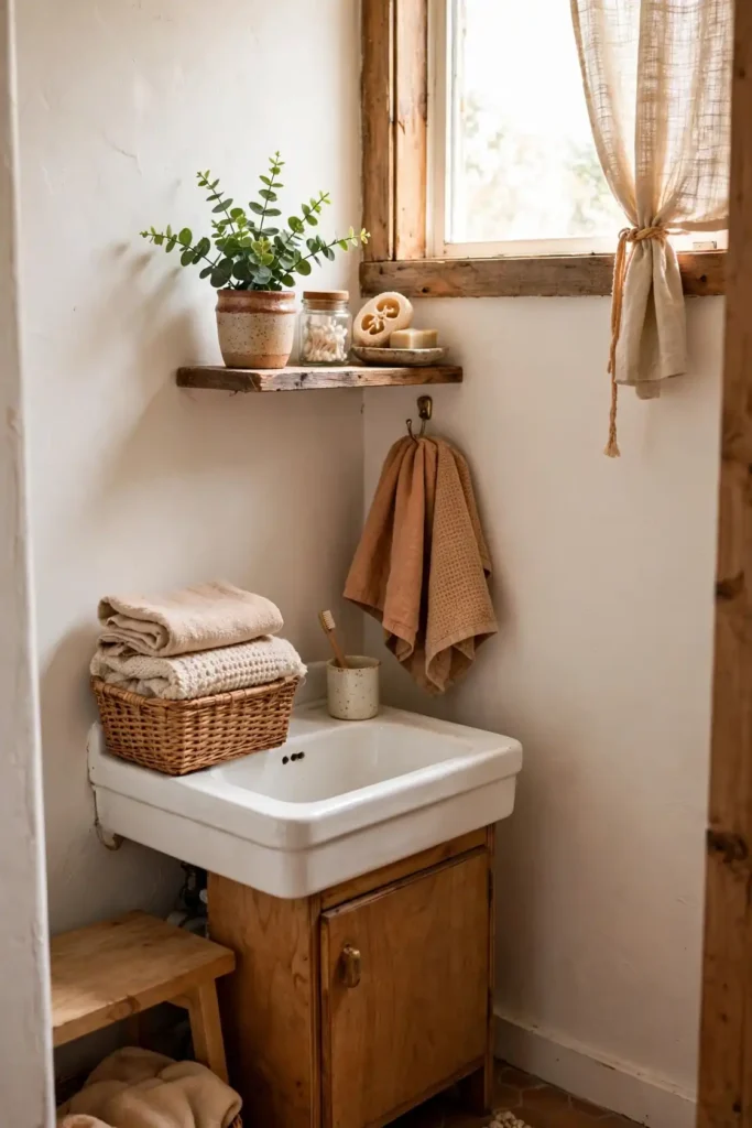 Charming small bathroom decor on a budget