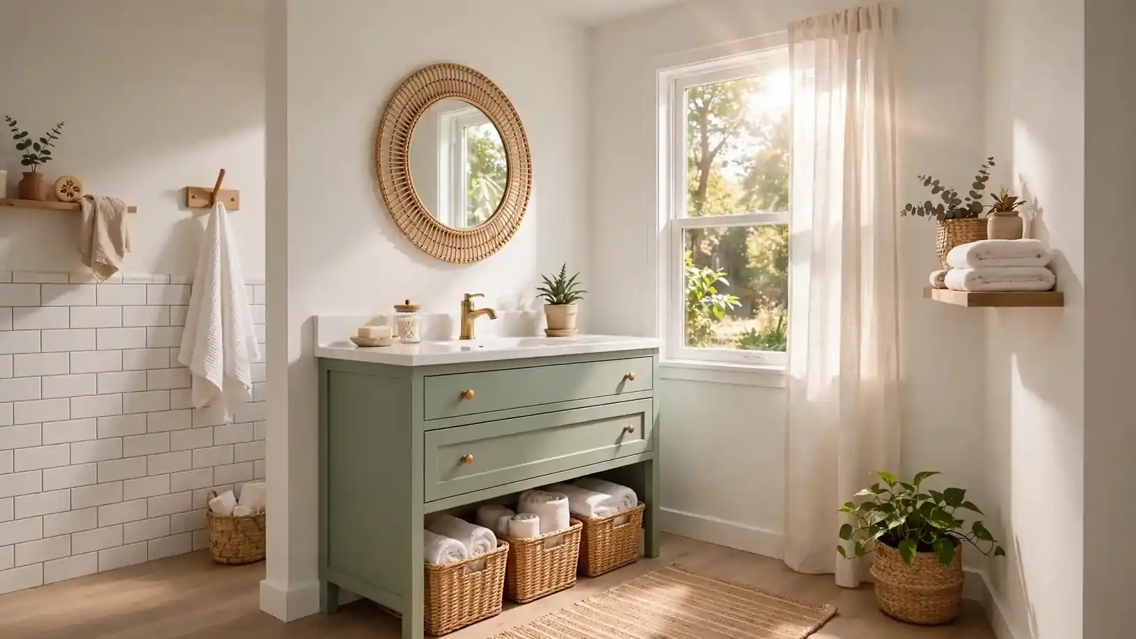 small bathroom decor on a budget