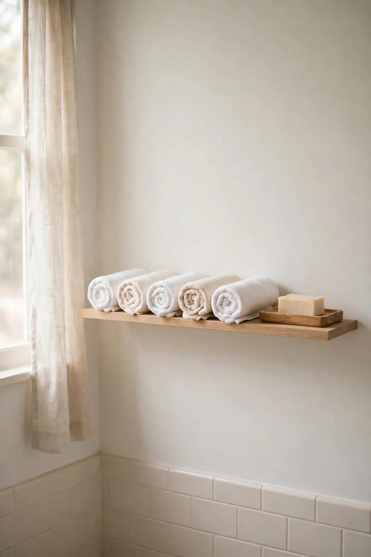 Rolled Washcloth Tower