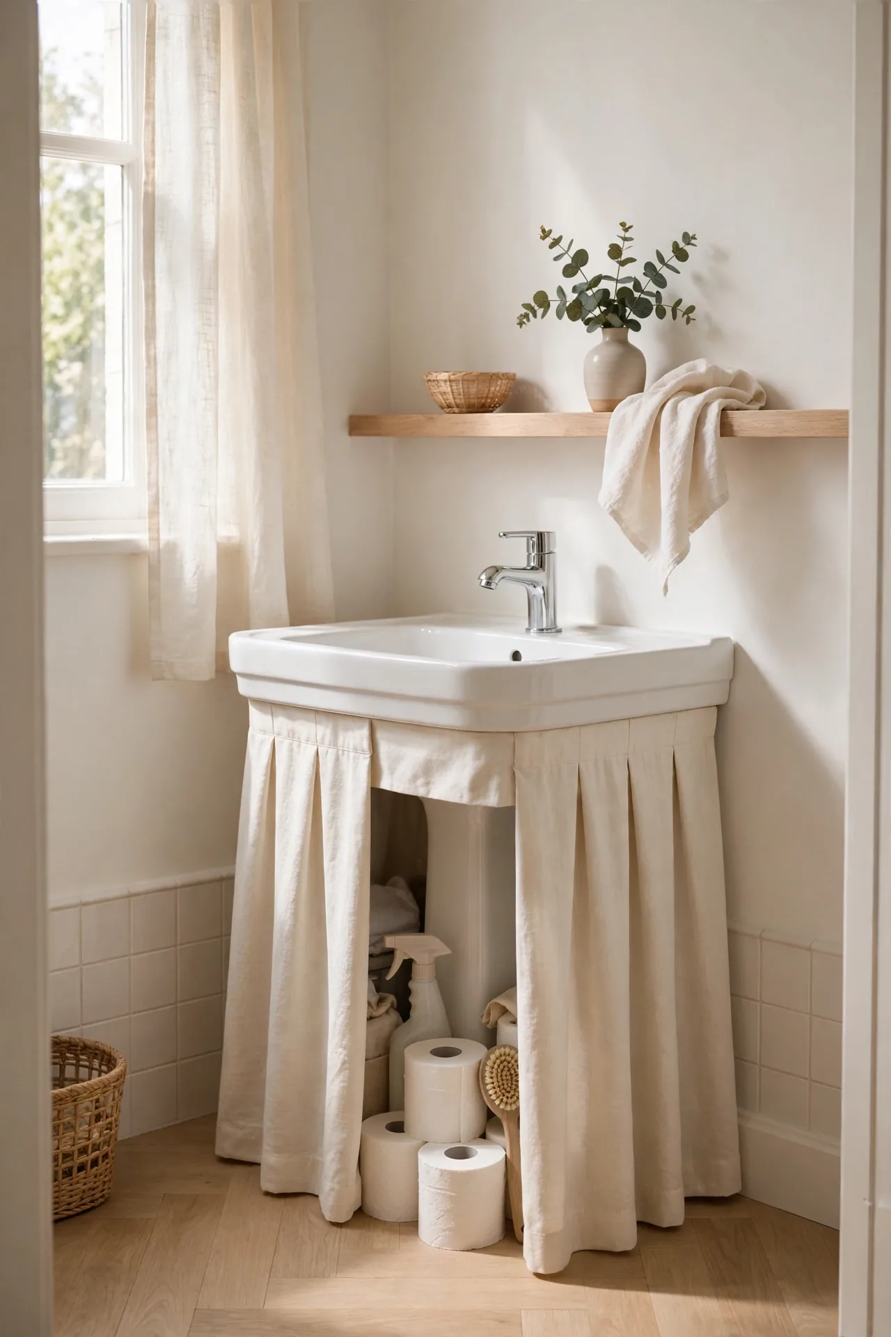 Sink Skirt Storage