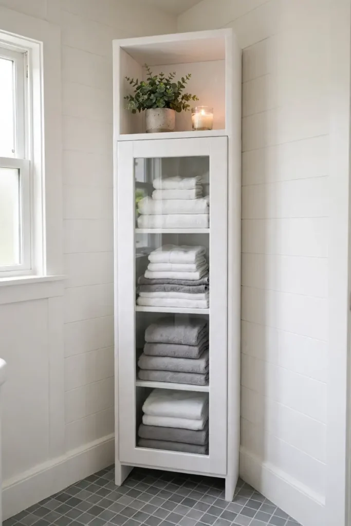Stacked Linen Towers